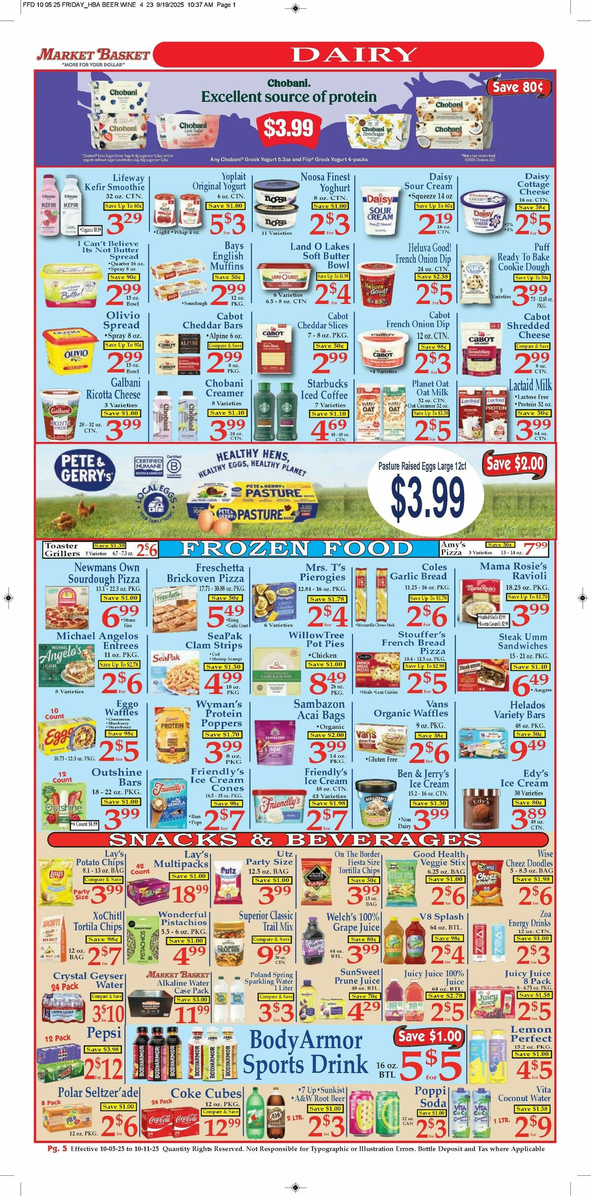 Market Basket Weekly Ad from October 5