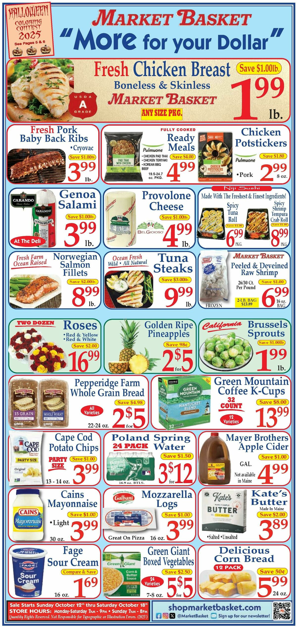 Market Basket Weekly Ad from October 12