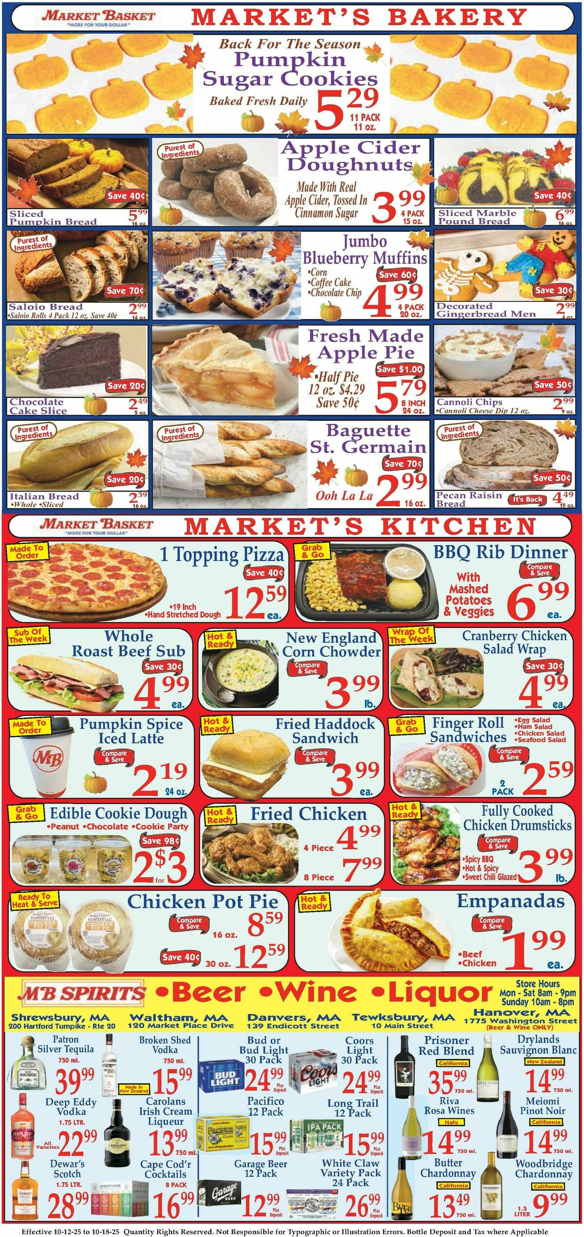 Market Basket Weekly Ad from October 12