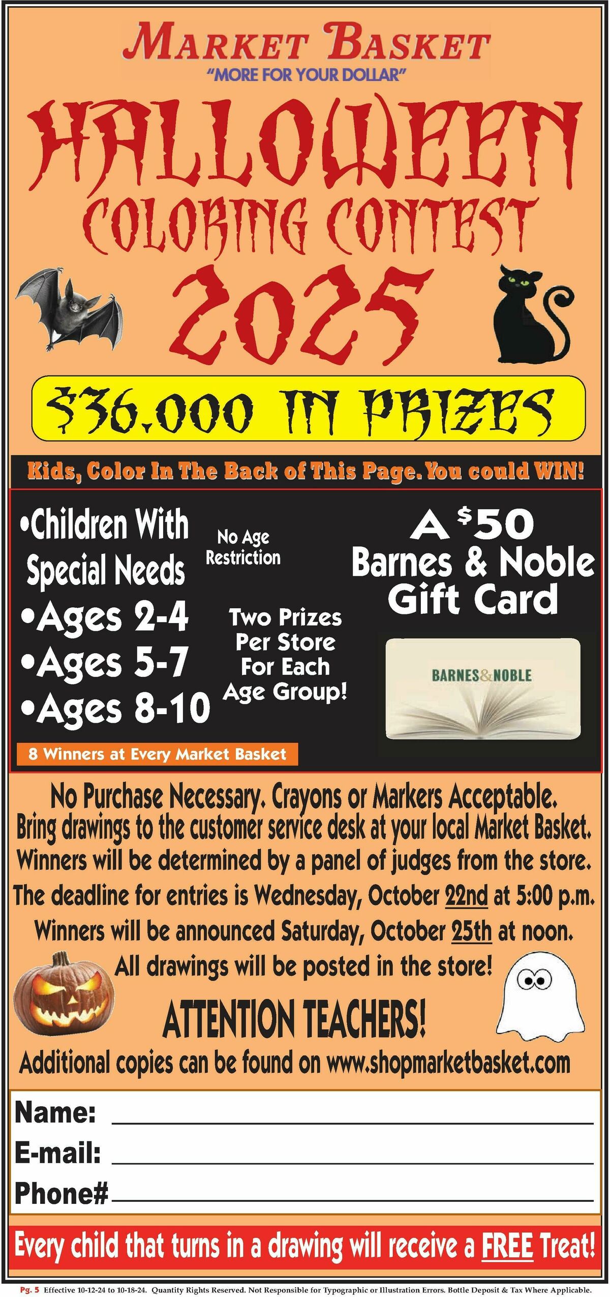 Market Basket Weekly Ad from October 12