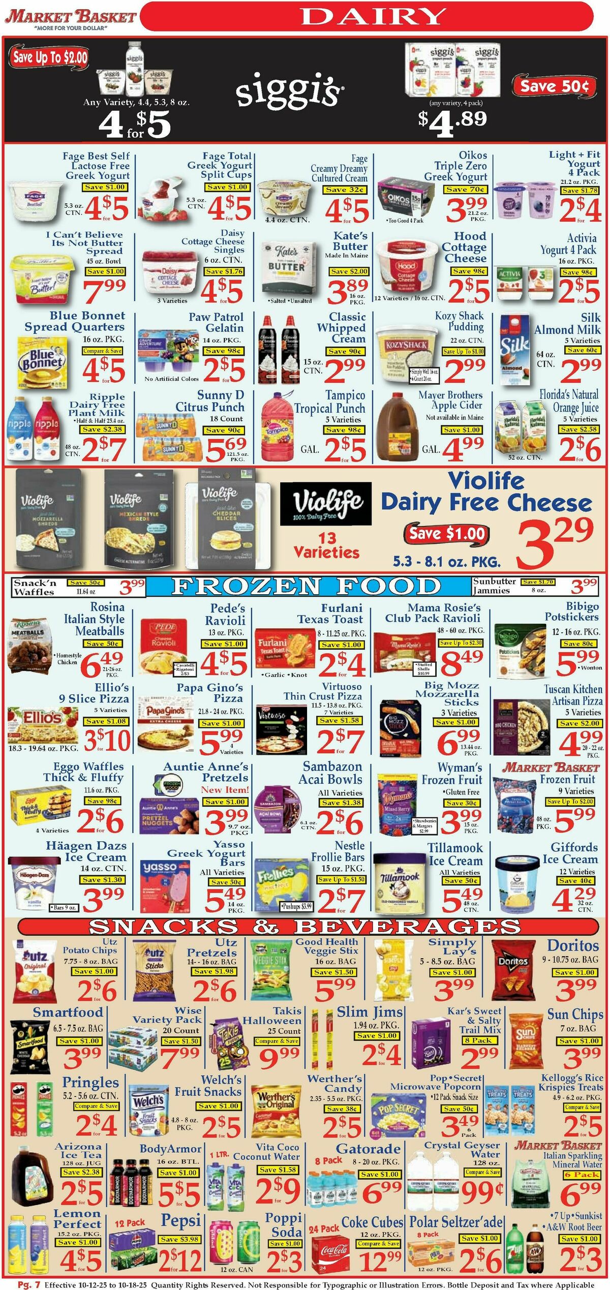 Market Basket Weekly Ad from October 12