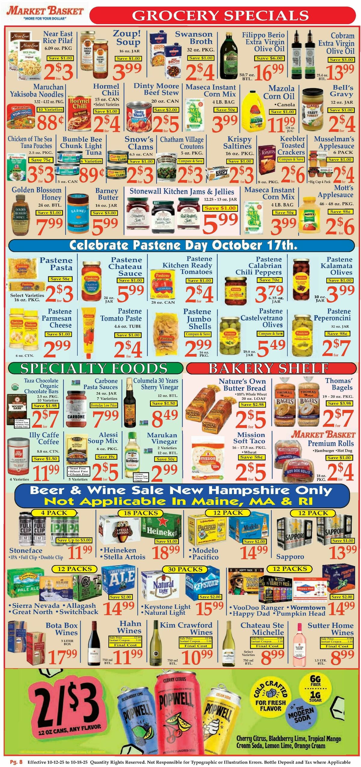 Market Basket Weekly Ad from October 12