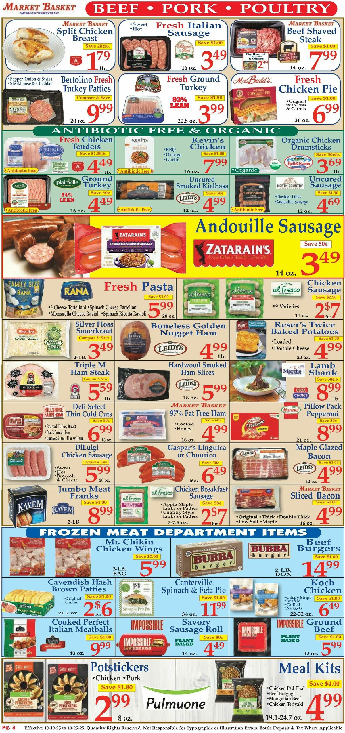 Market Basket Weekly Ad from October 19