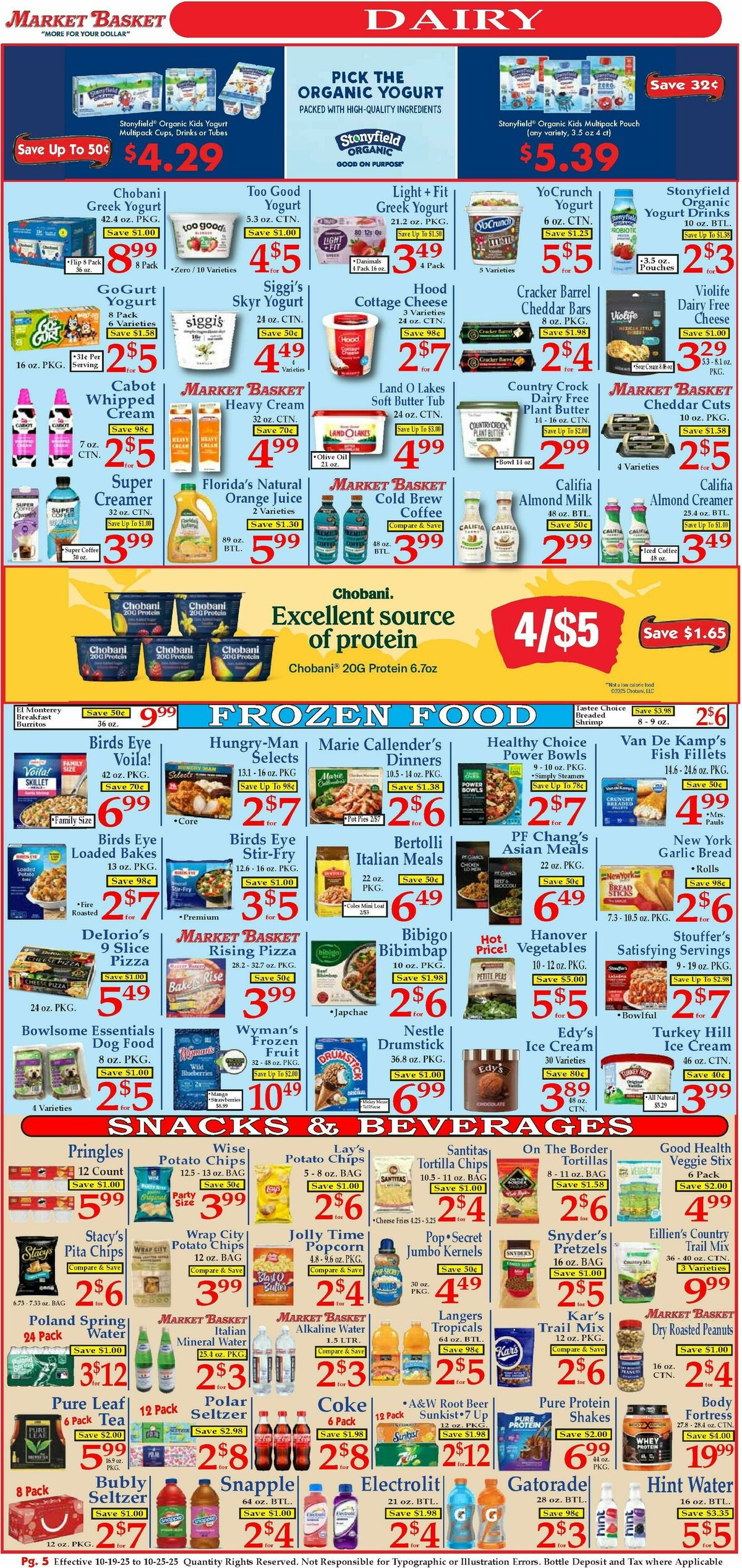 Market Basket Weekly Ad from October 19