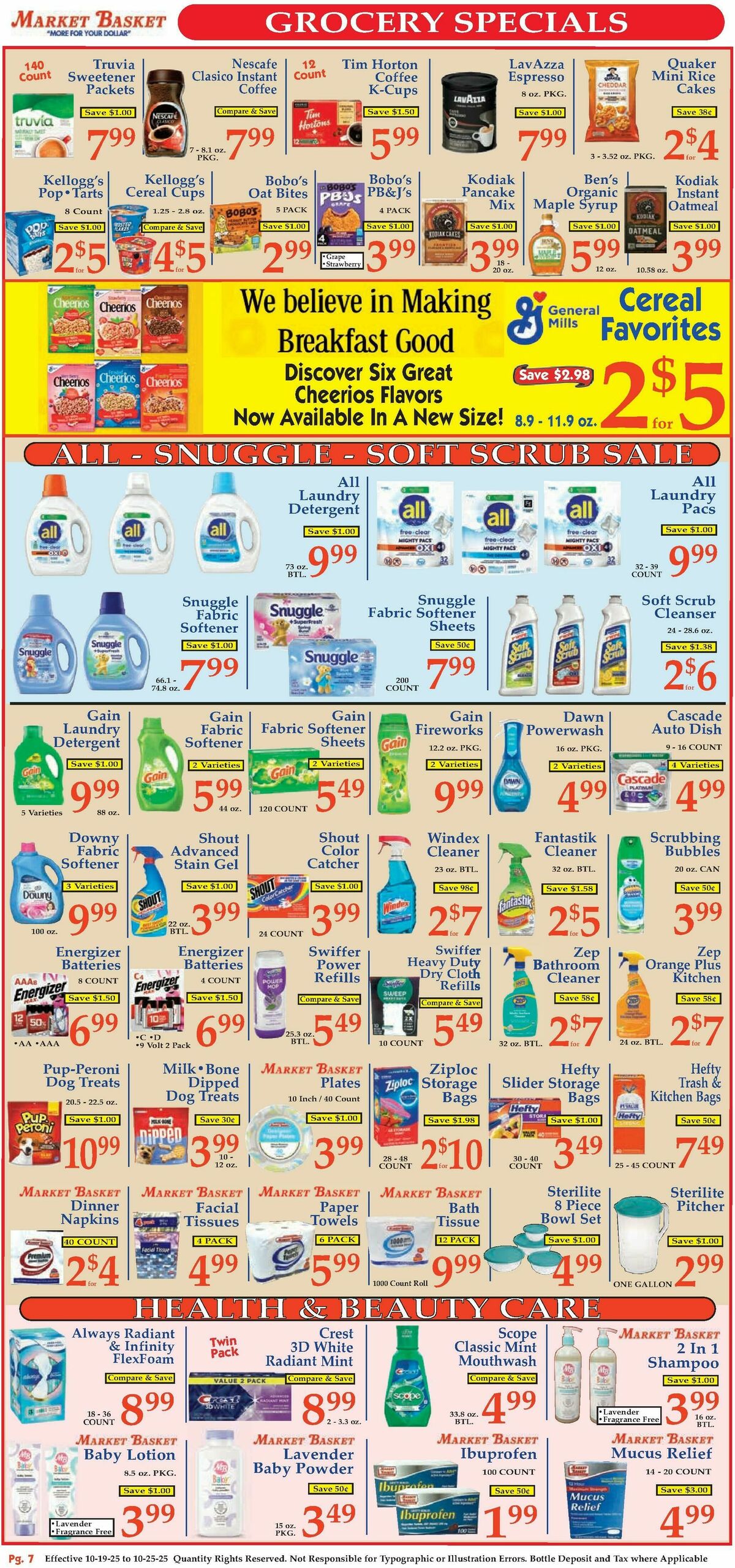 Market Basket Weekly Ad from October 19