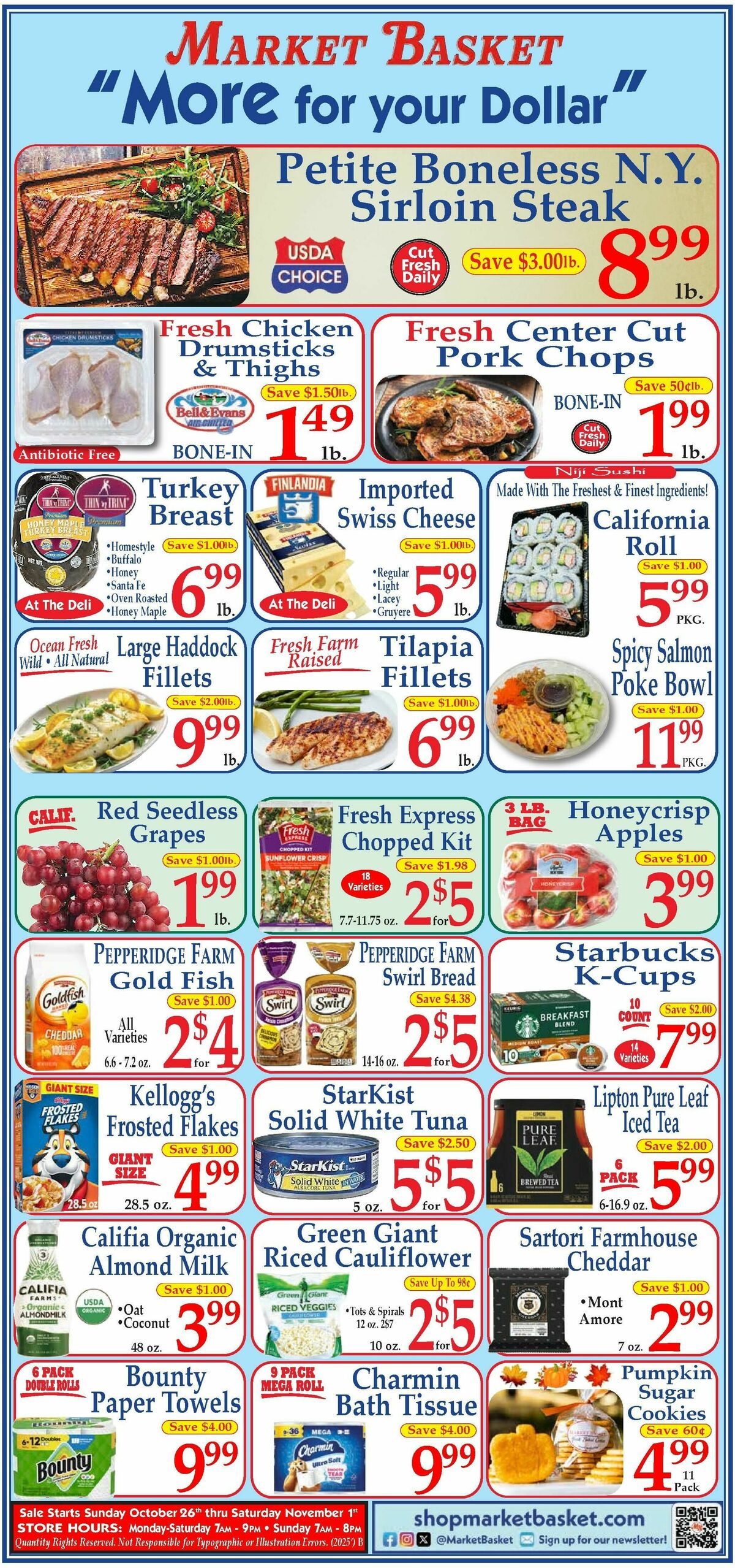 Market Basket Weekly Ad from October 26