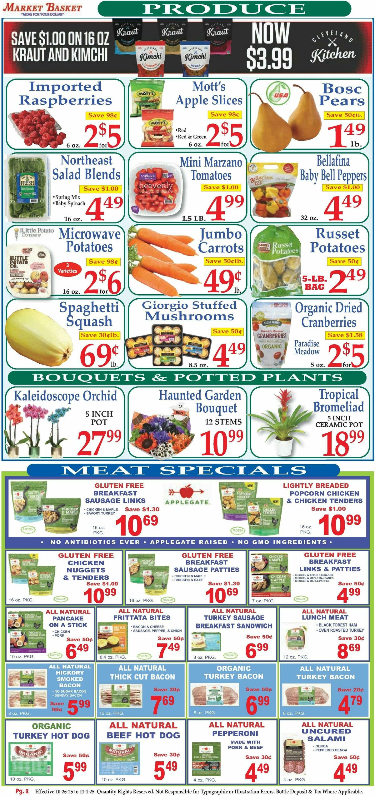 Market Basket Weekly Ad from October 26