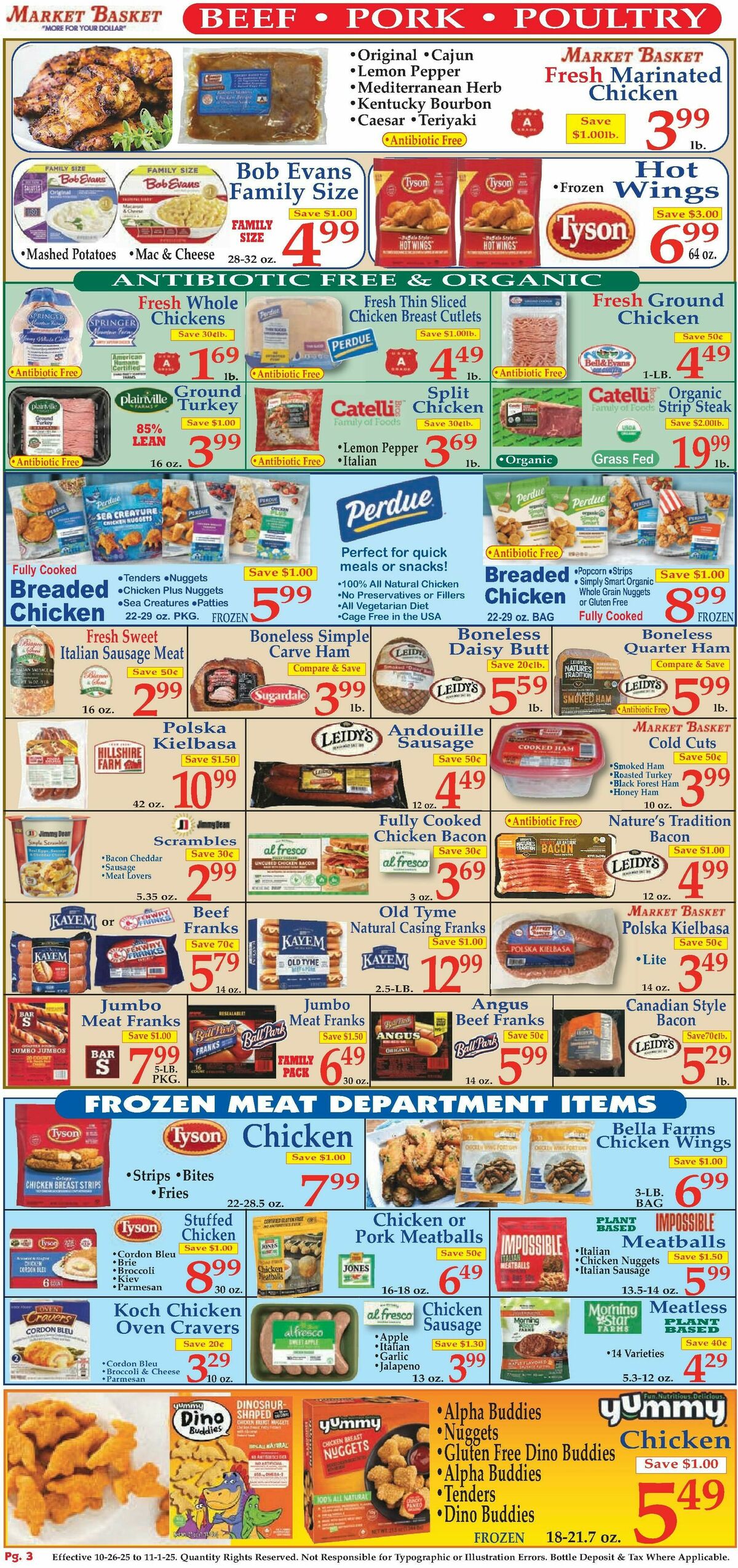 Market Basket Weekly Ad from October 26