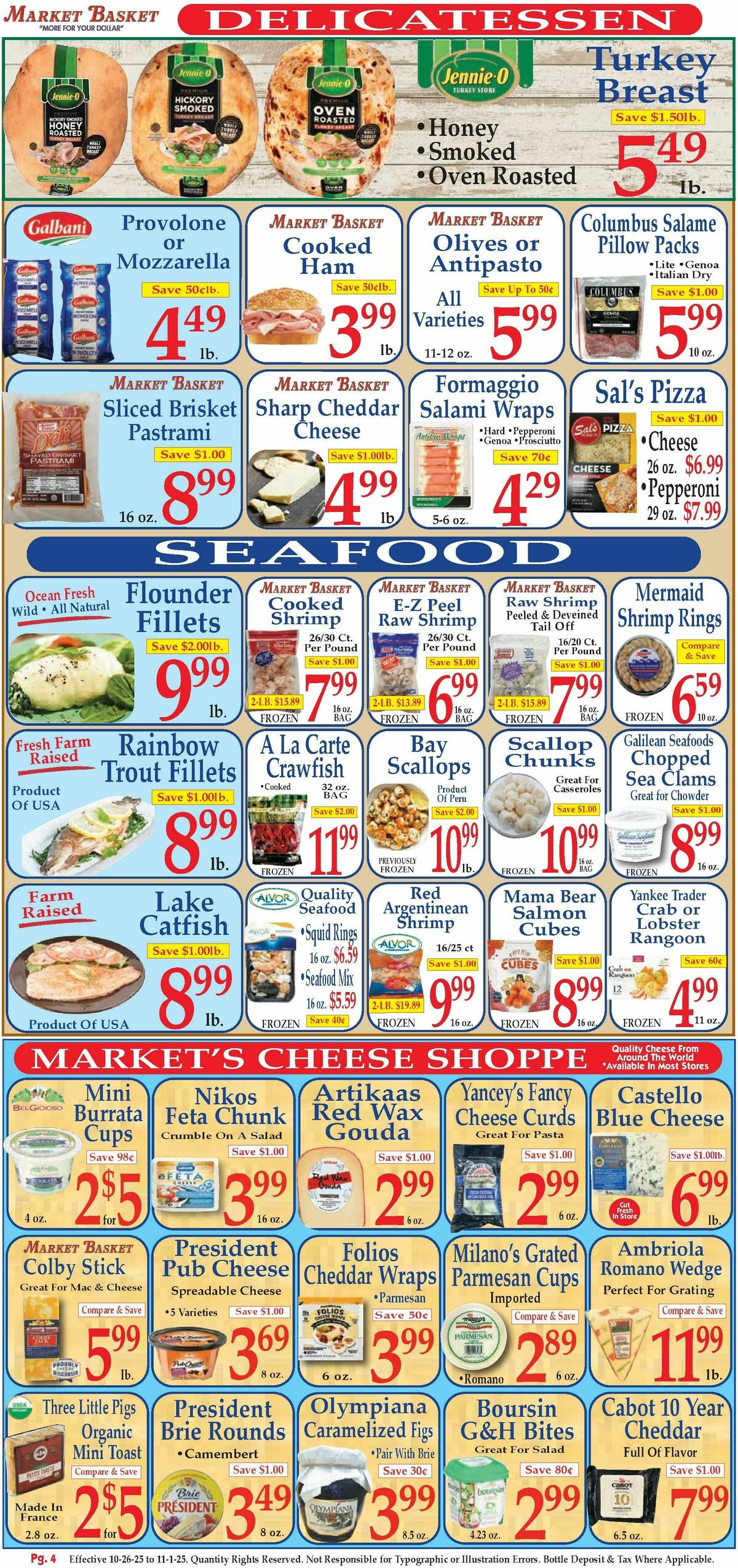 Market Basket Weekly Ad from October 26