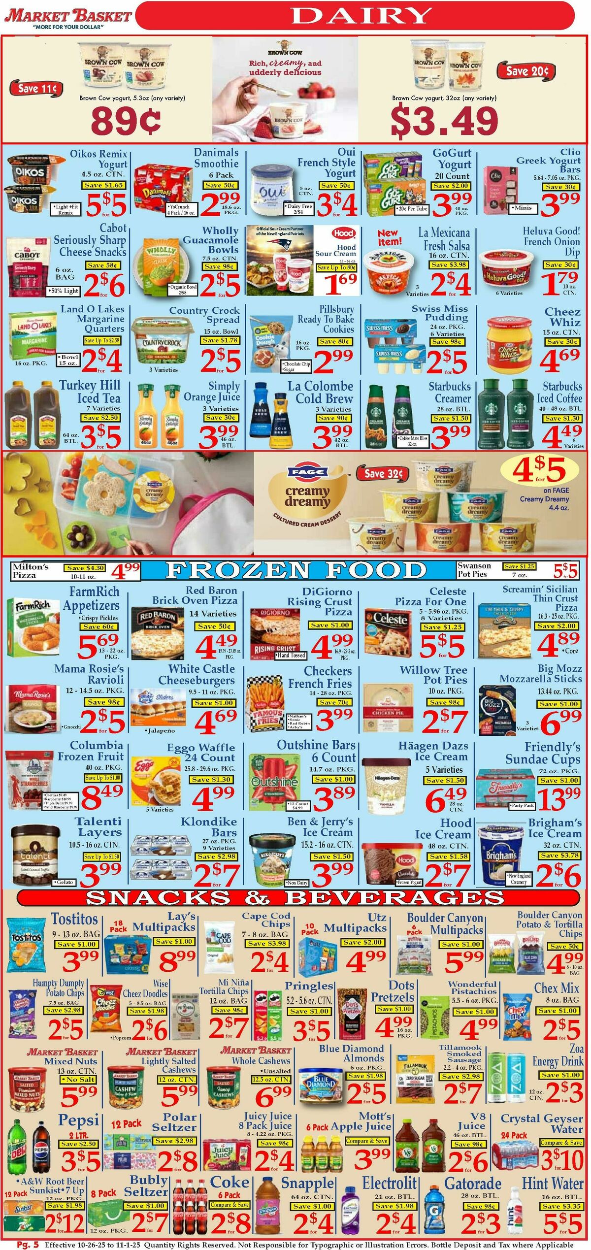 Market Basket Weekly Ad from October 26
