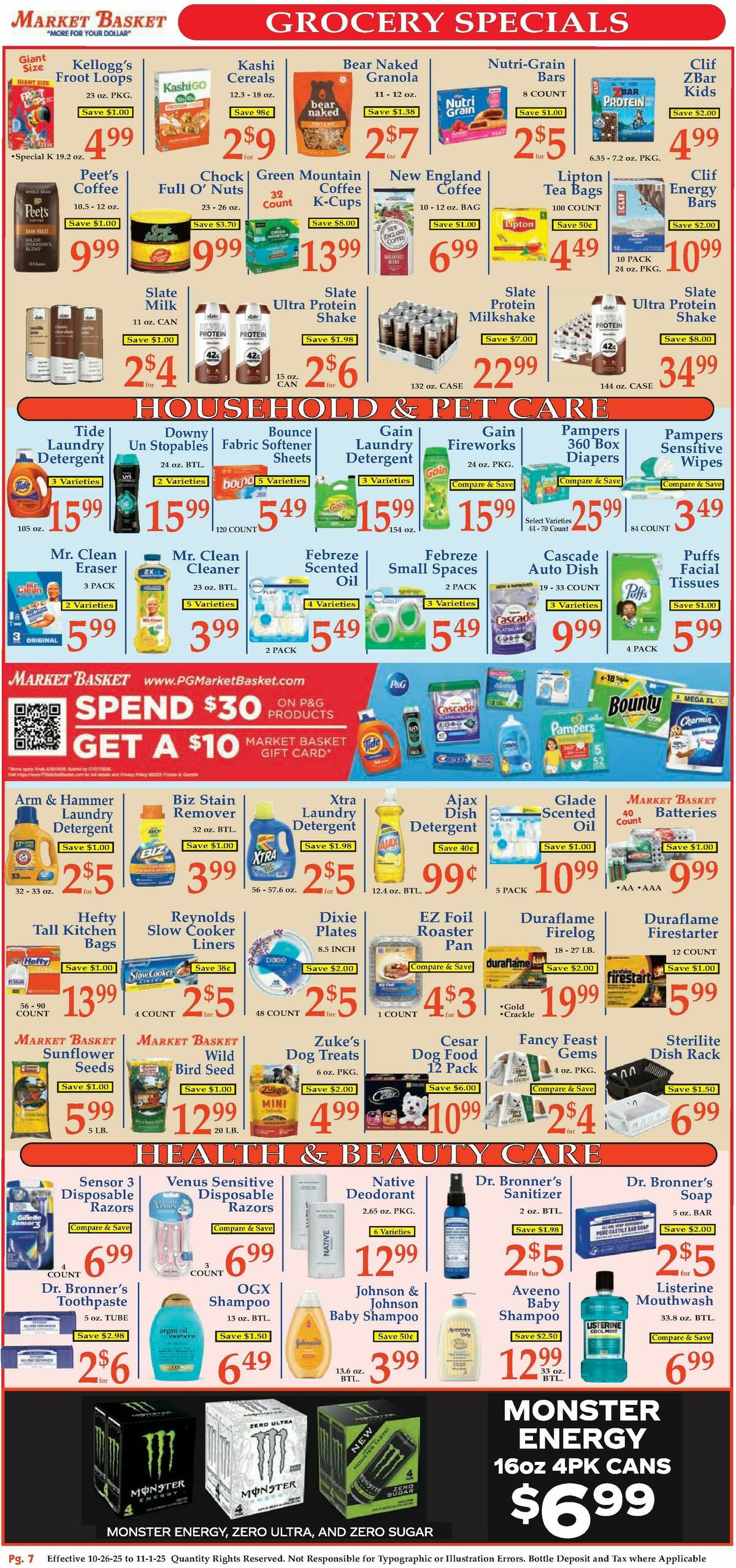 Market Basket Weekly Ad from October 26
