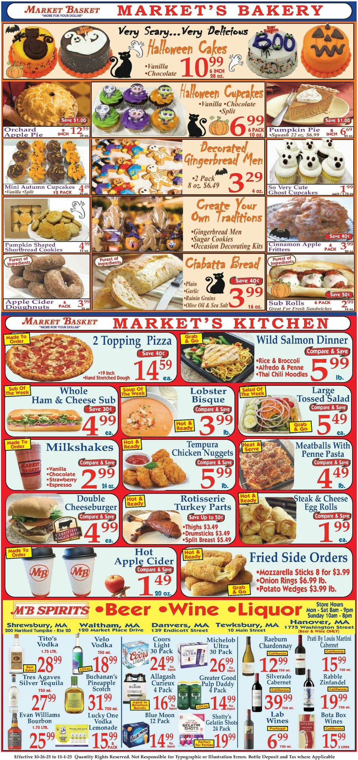 Market Basket Weekly Ad from October 26