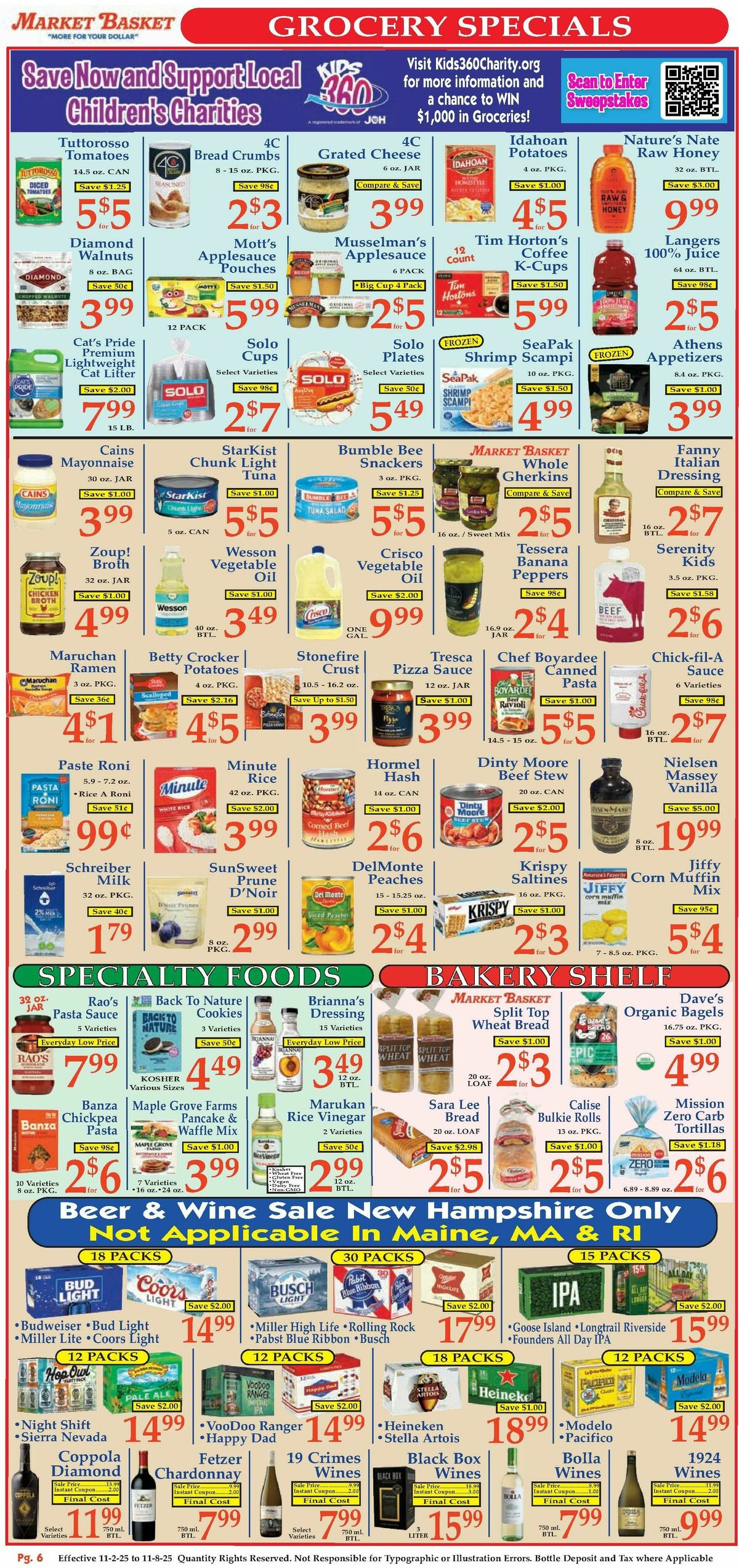 Market Basket Weekly Ad from November 2