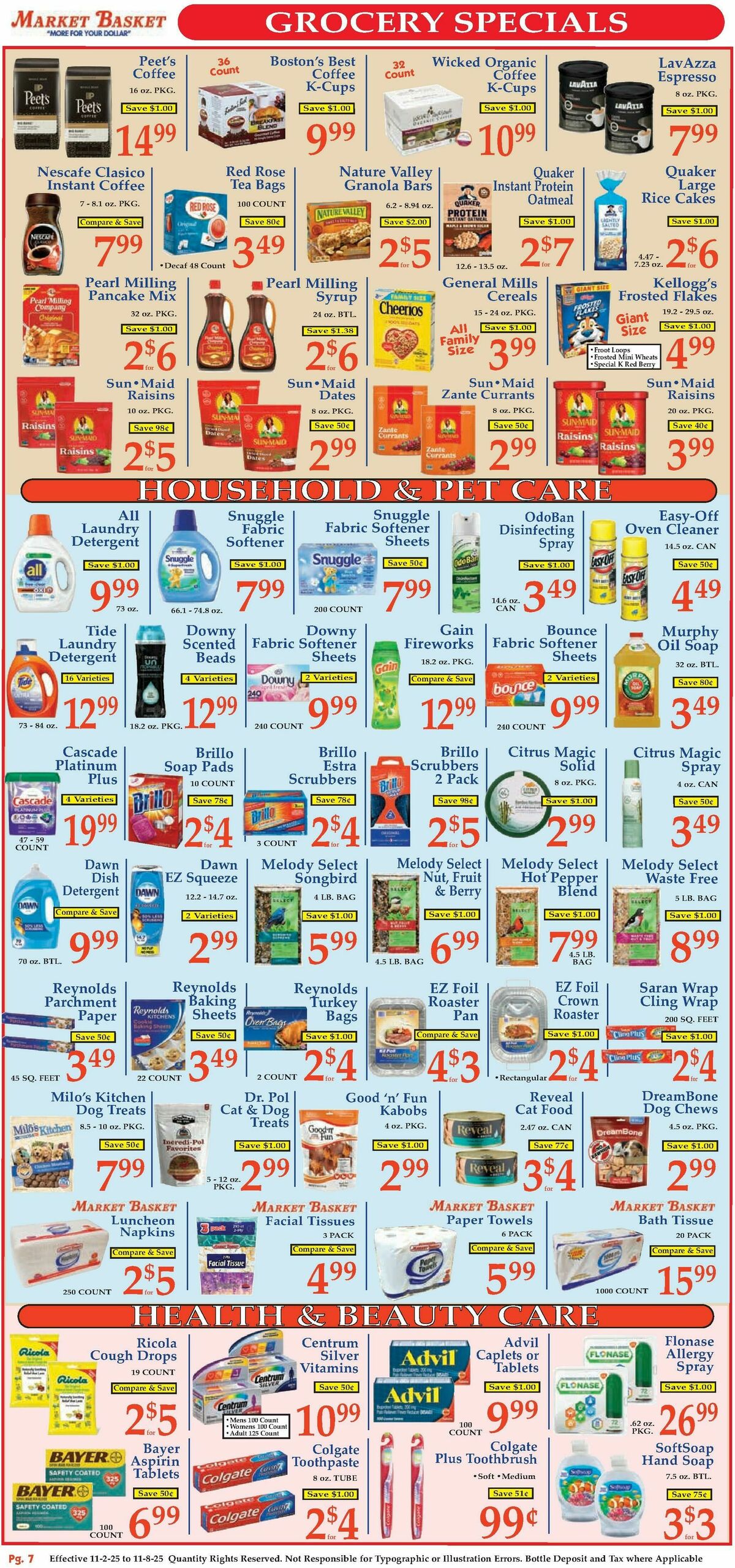 Market Basket Weekly Ad from November 2