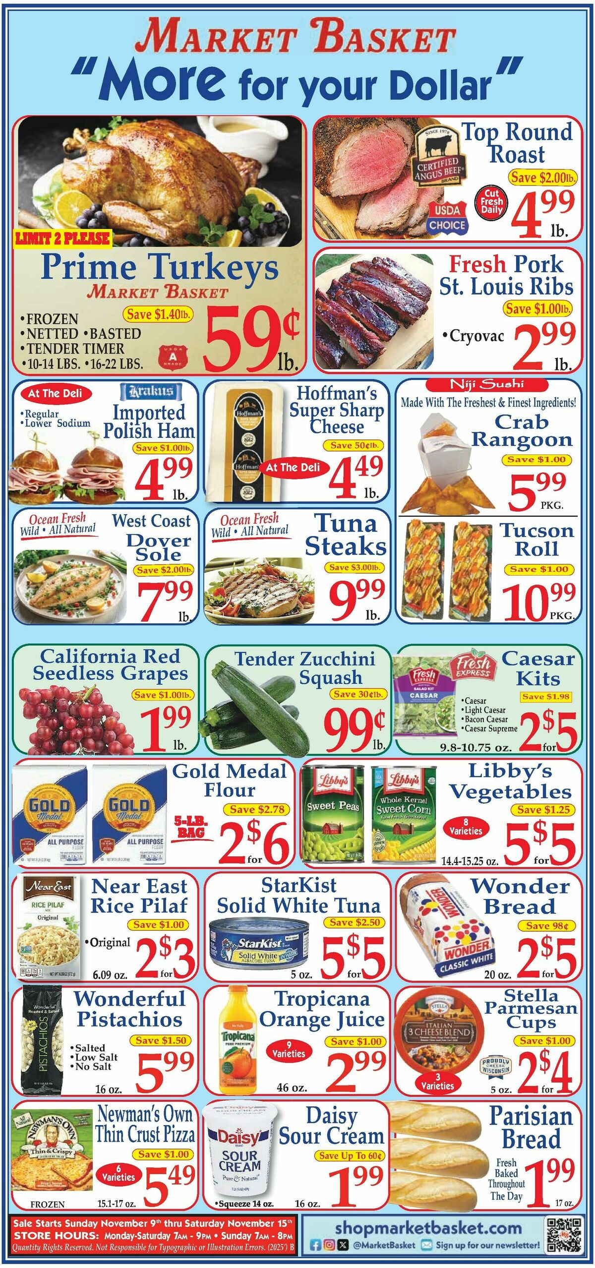 Market Basket Weekly Ad from November 9
