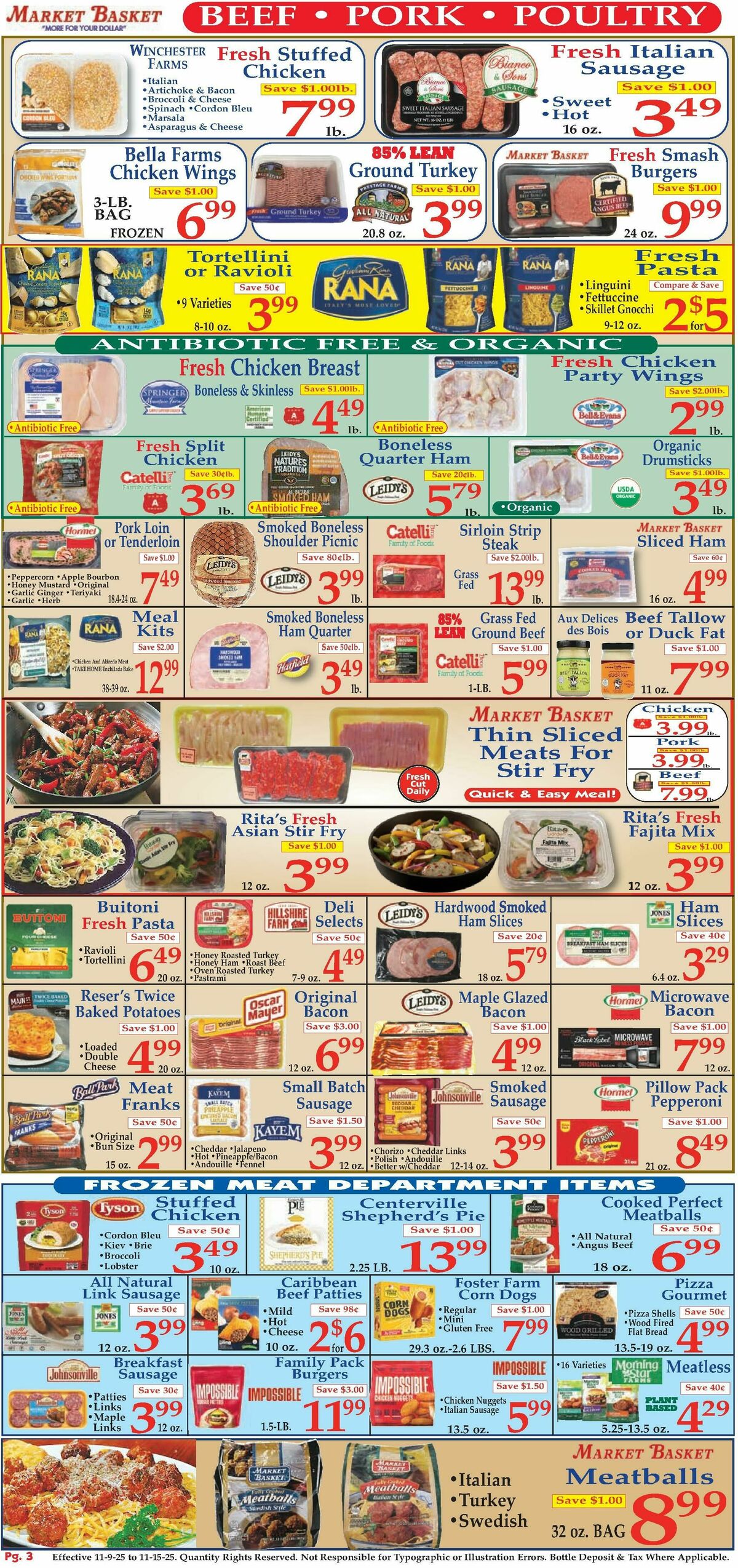 Market Basket Weekly Ad from November 9