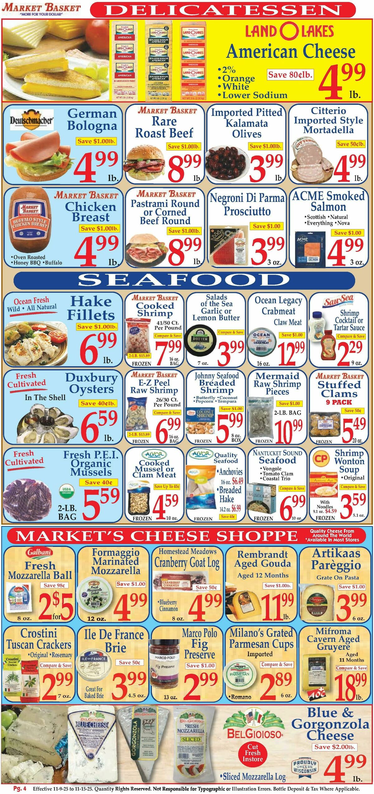 Market Basket Weekly Ad from November 9