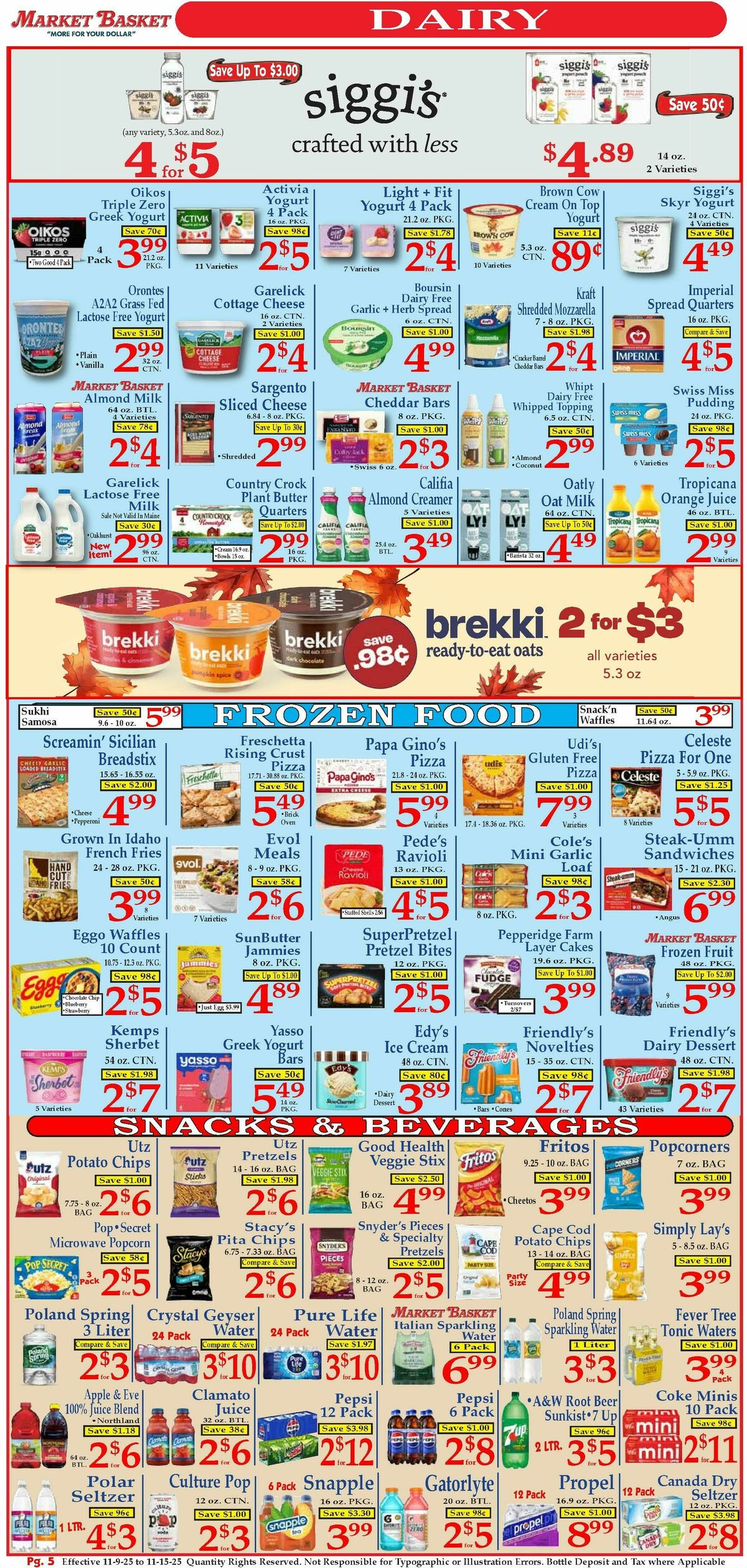 Market Basket Weekly Ad from November 9