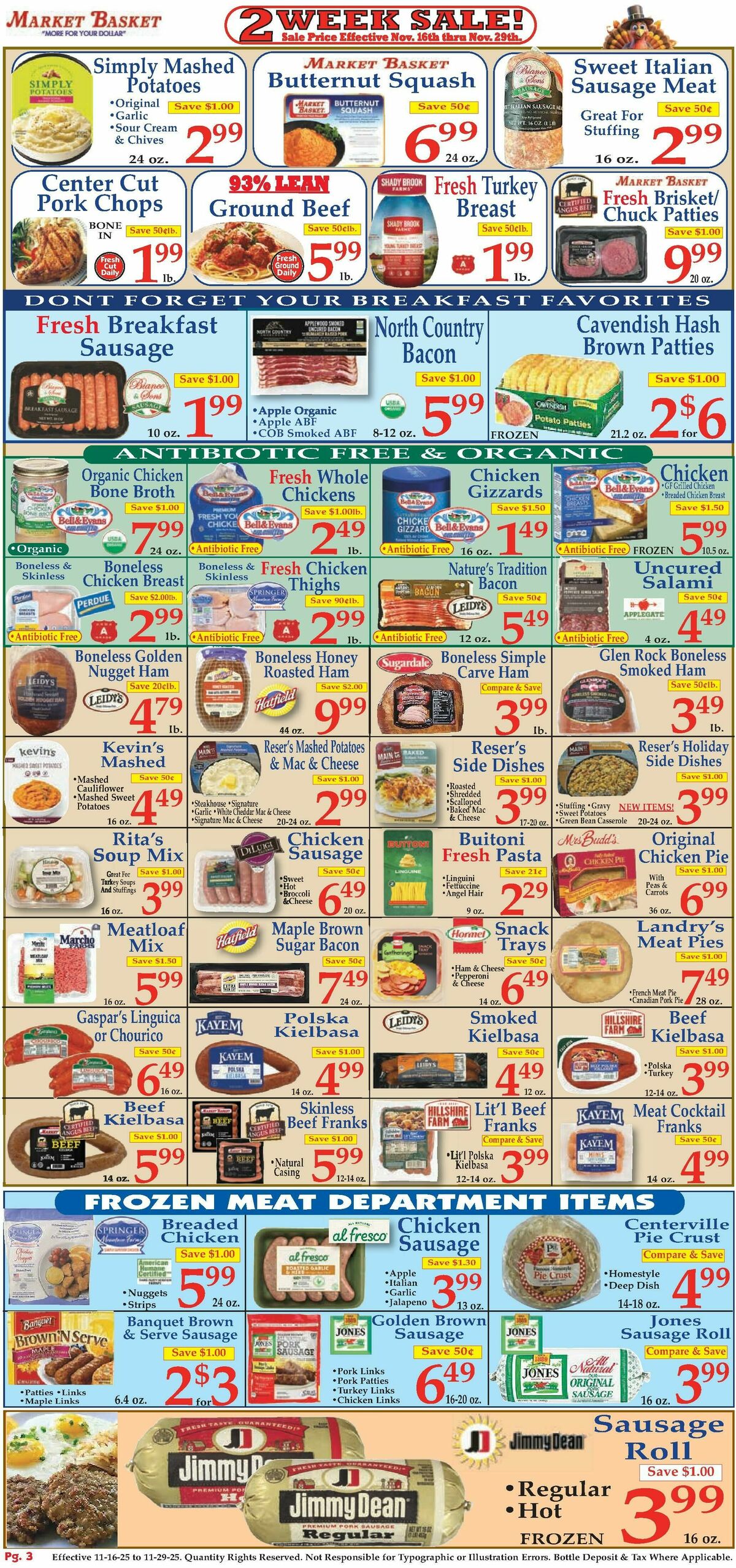 Market Basket Weekly Ad from November 16