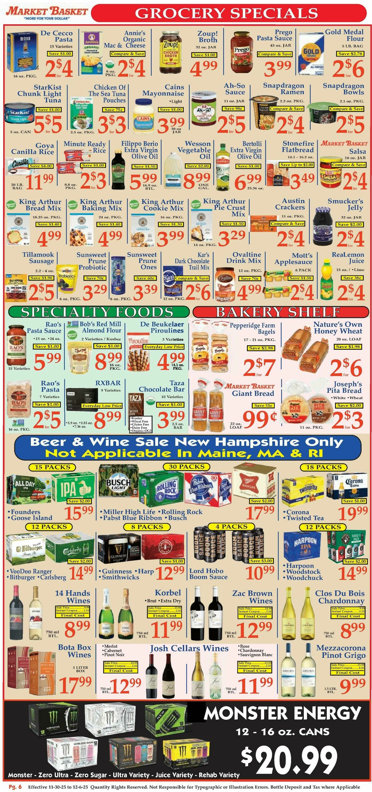 Market Basket Weekly Ad from November 30