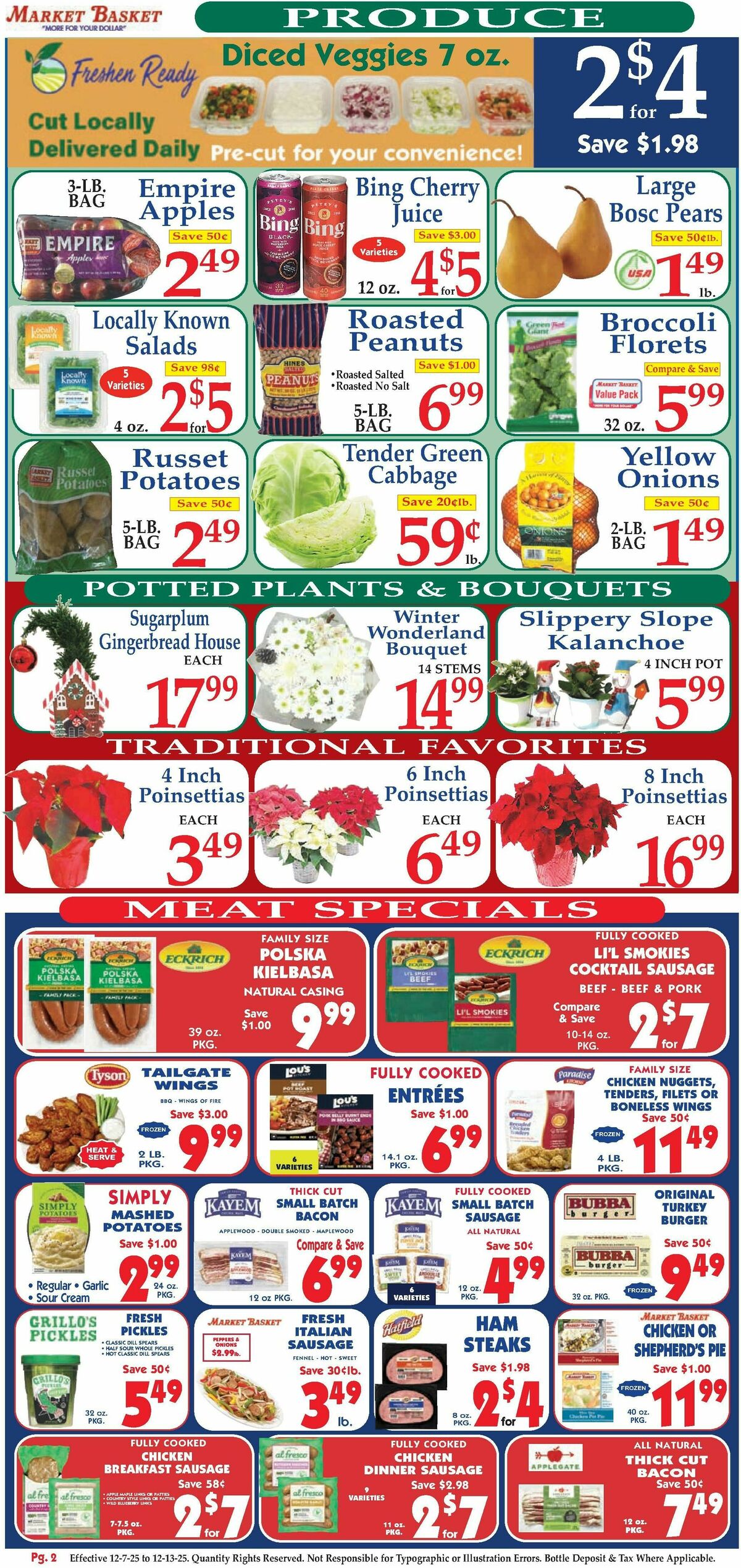 Market Basket Weekly Ad from December 7