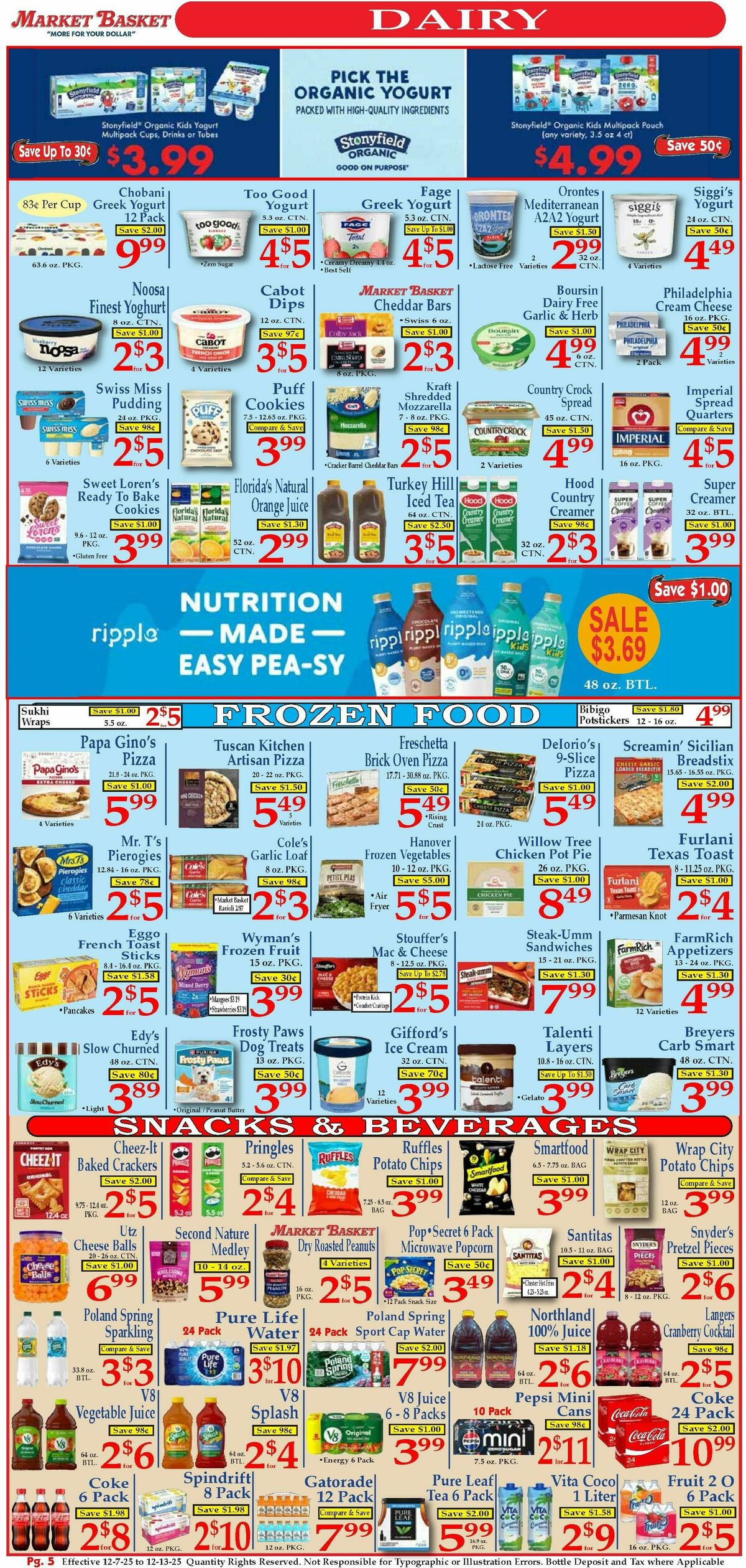 Market Basket Weekly Ad from December 7