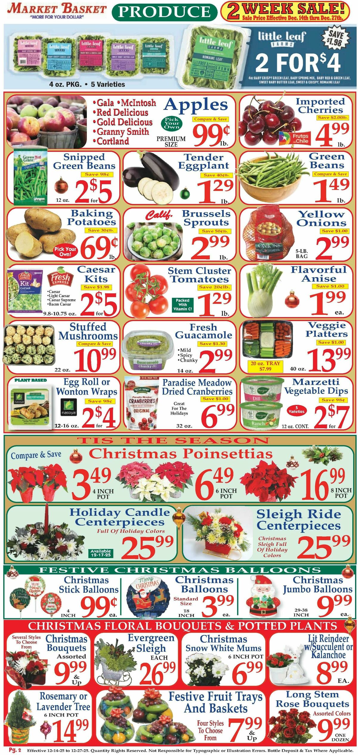 Market Basket Weekly Ad from December 14