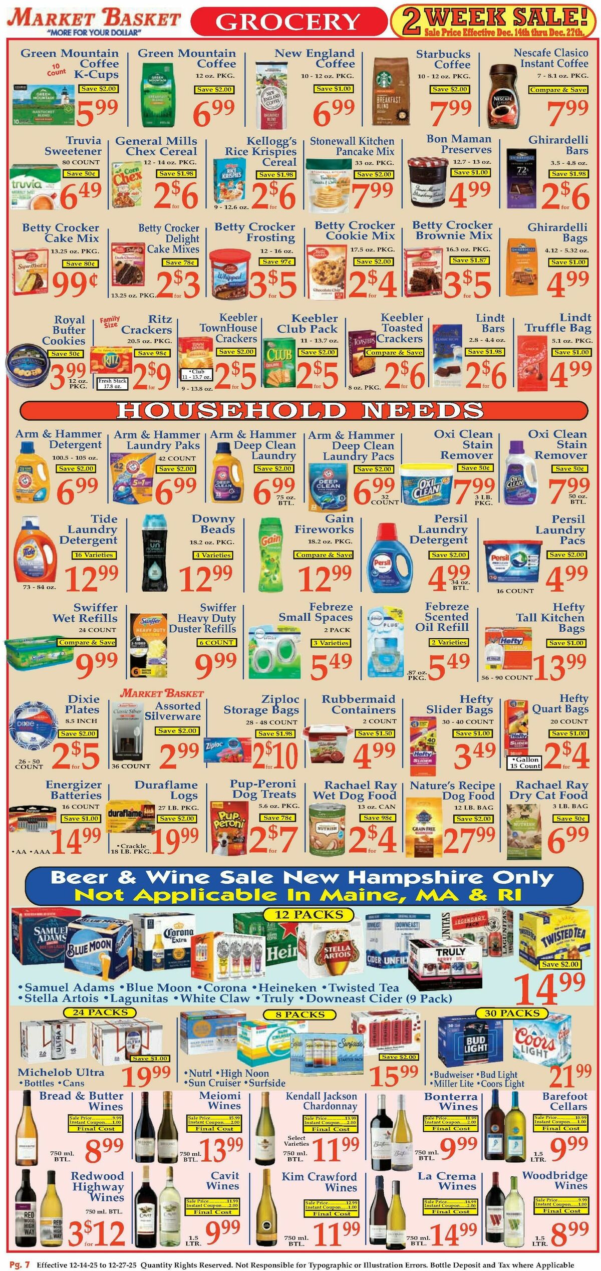 Market Basket Weekly Ad from December 14