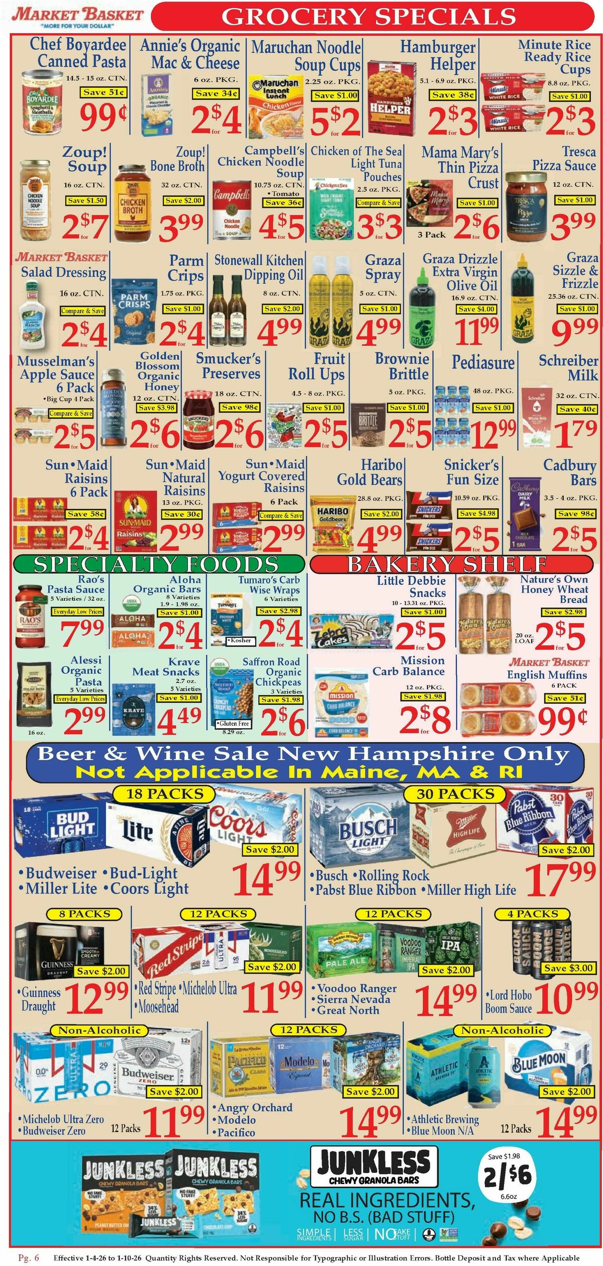 Market Basket Weekly Ad from January 4