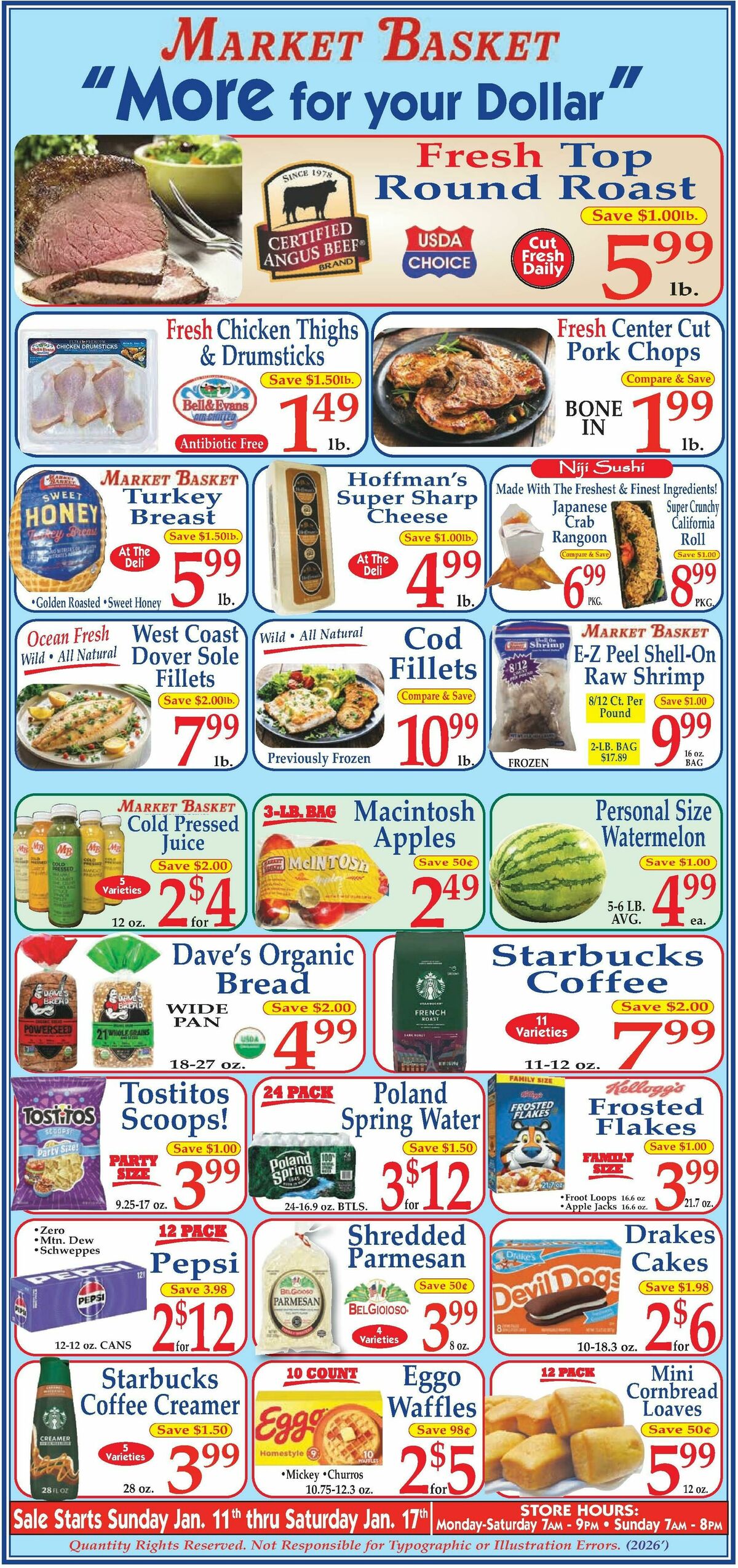 Market Basket Weekly Ad from January 11