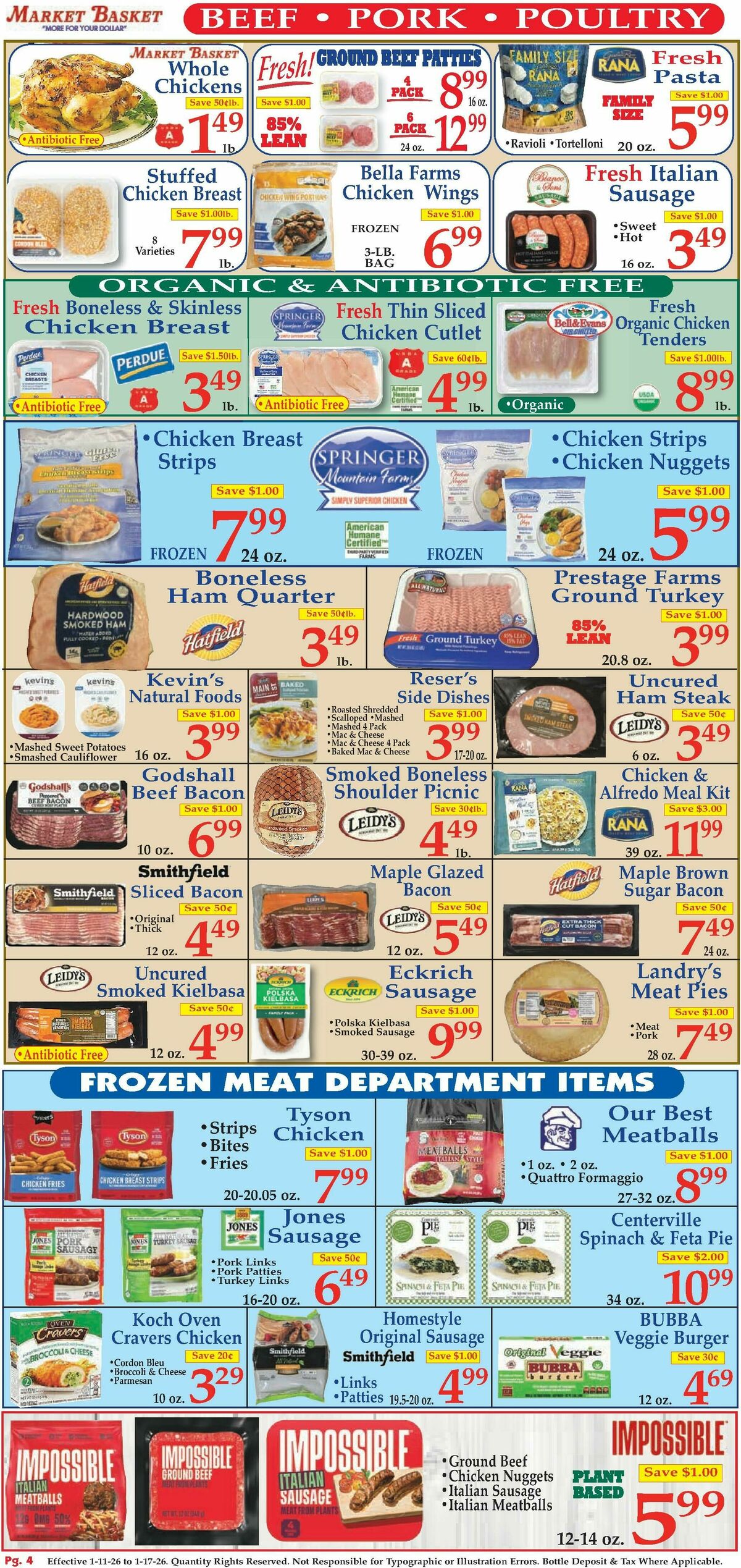 Market Basket Weekly Ad from January 11