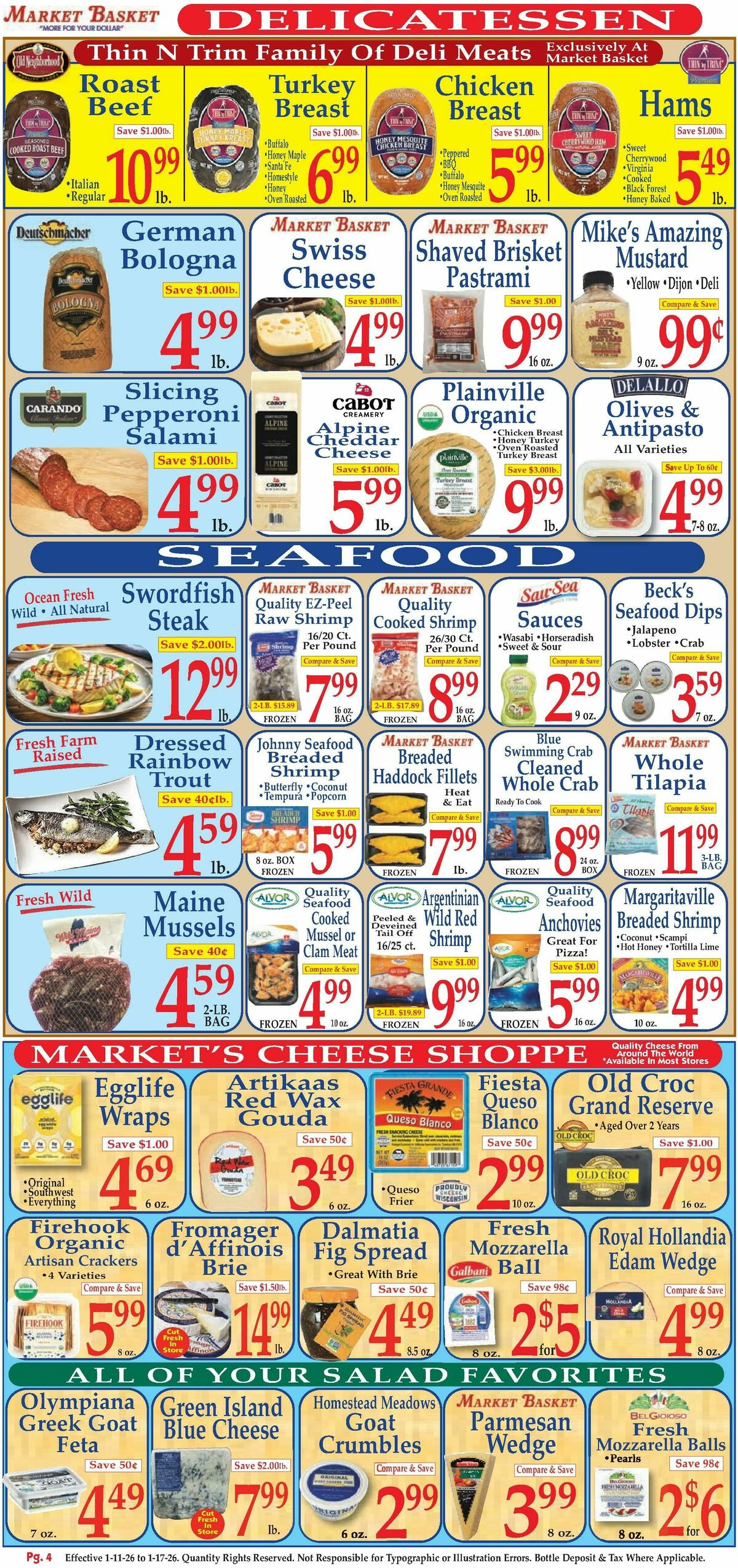 Market Basket Weekly Ad from January 11