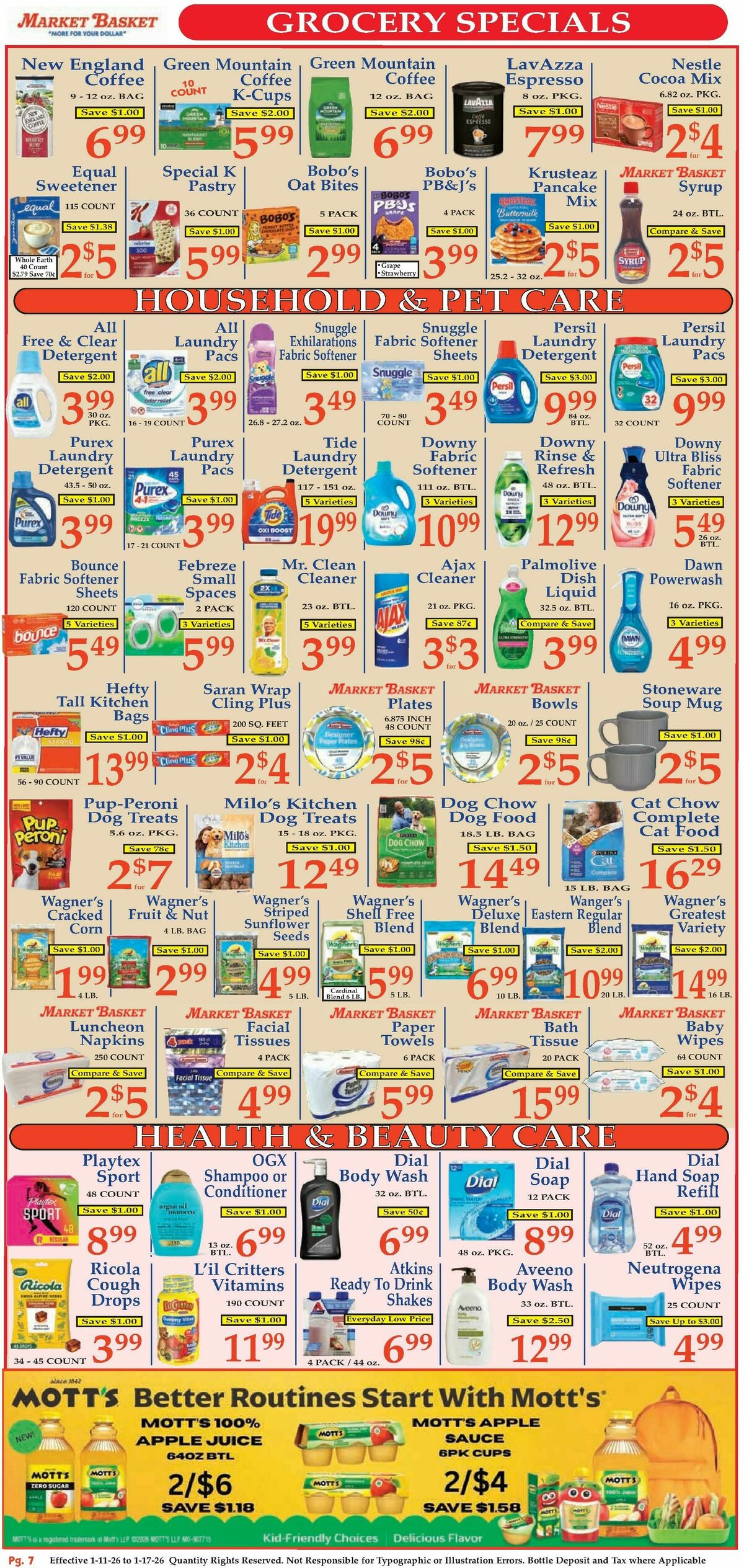 Market Basket Weekly Ad from January 11