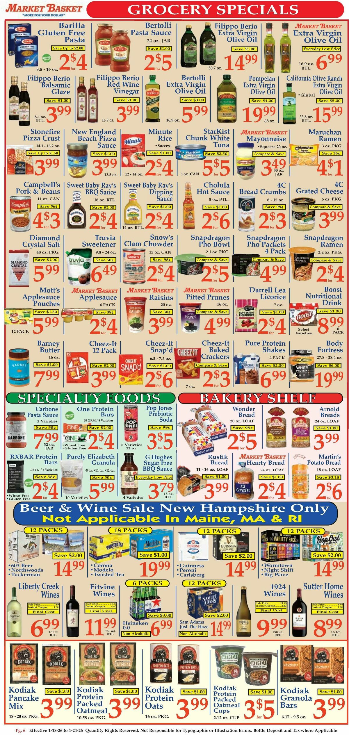 Market Basket Weekly Ad from January 18
