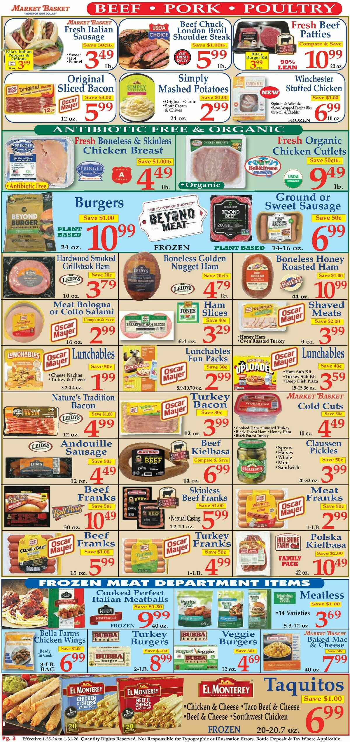 Market Basket Weekly Ad from January 25