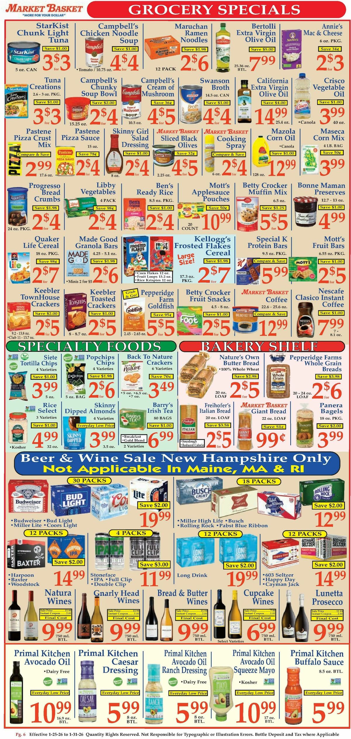 Market Basket Weekly Ad from January 25