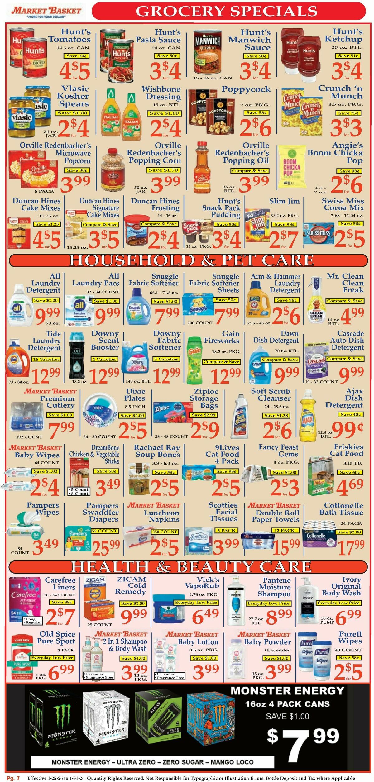 Market Basket Weekly Ad from January 25