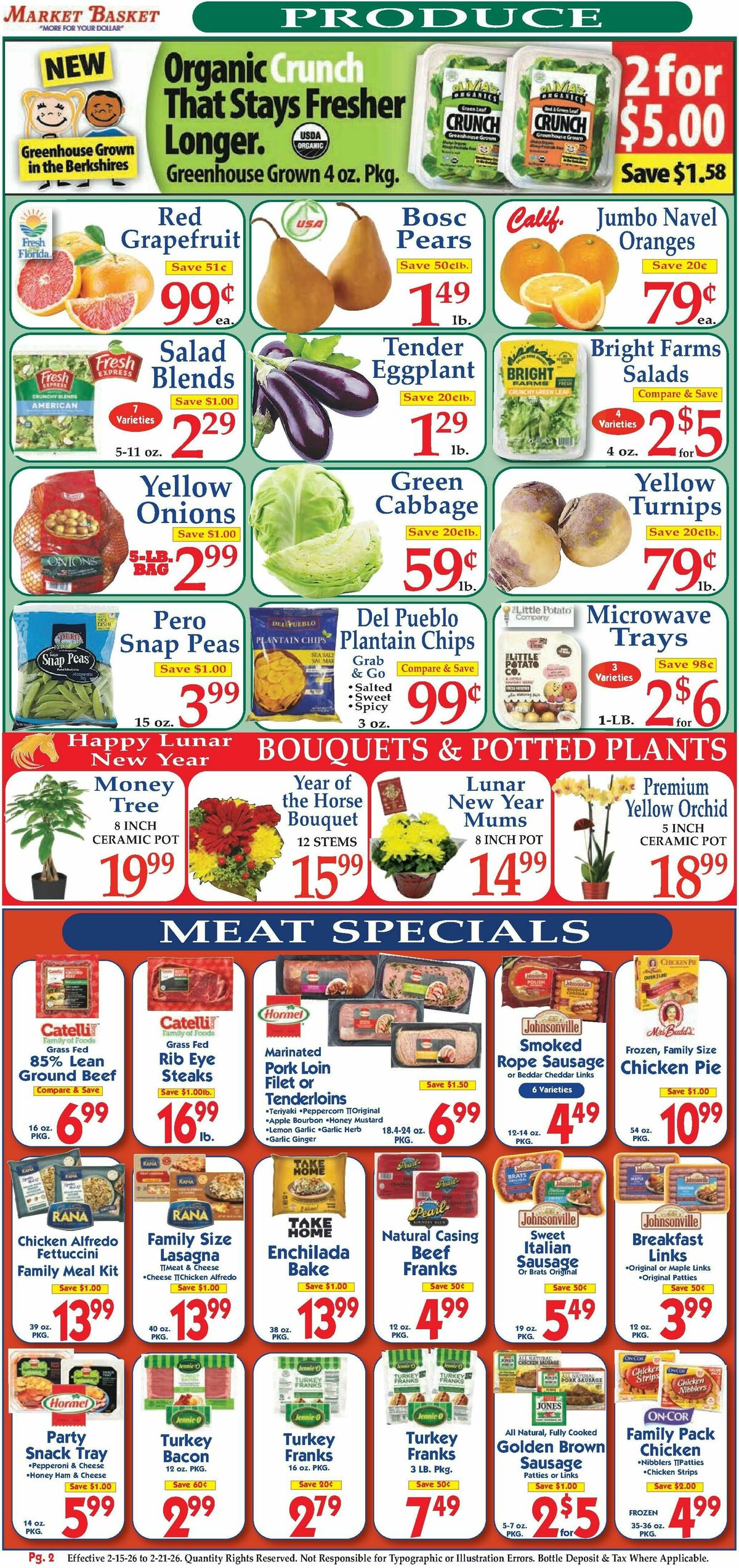 Market Basket Weekly Ad from February 15