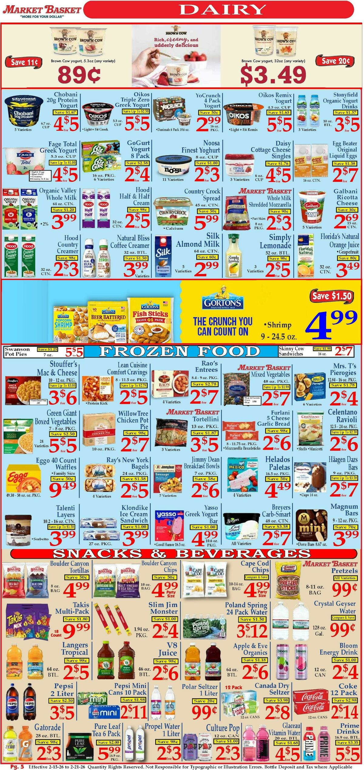 Market Basket Weekly Ad from February 15
