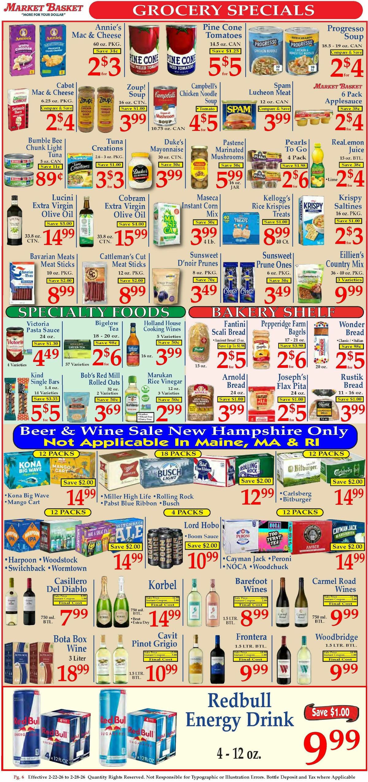 Market Basket Weekly Ad from February 22
