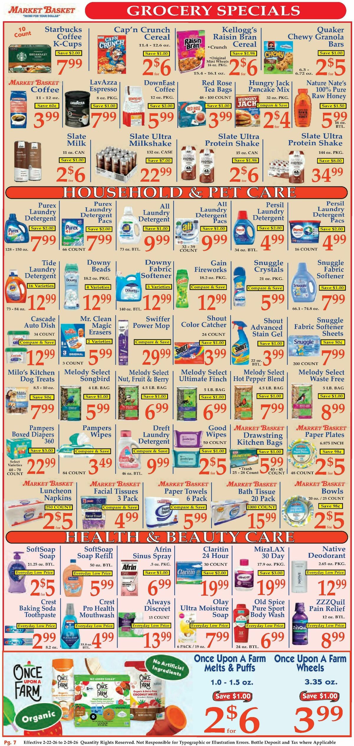 Market Basket Weekly Ad from February 22