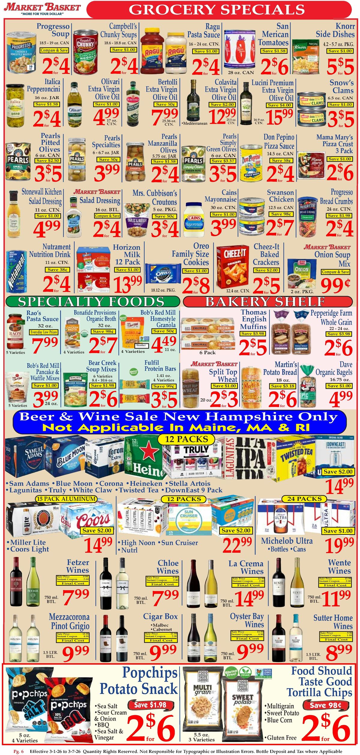 Market Basket Weekly Ad from March 1