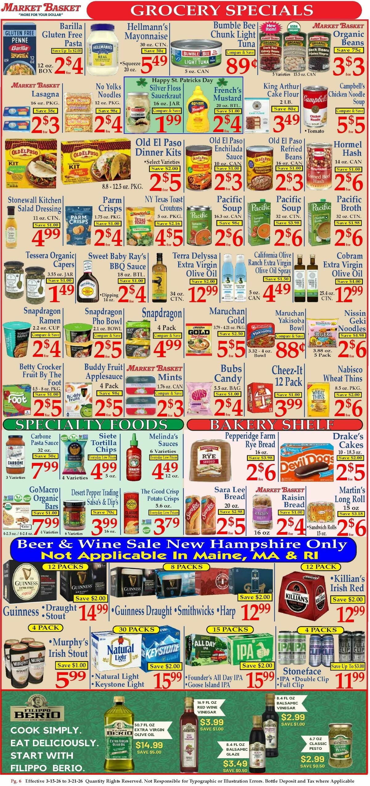 Market Basket Weekly Ad from March 15