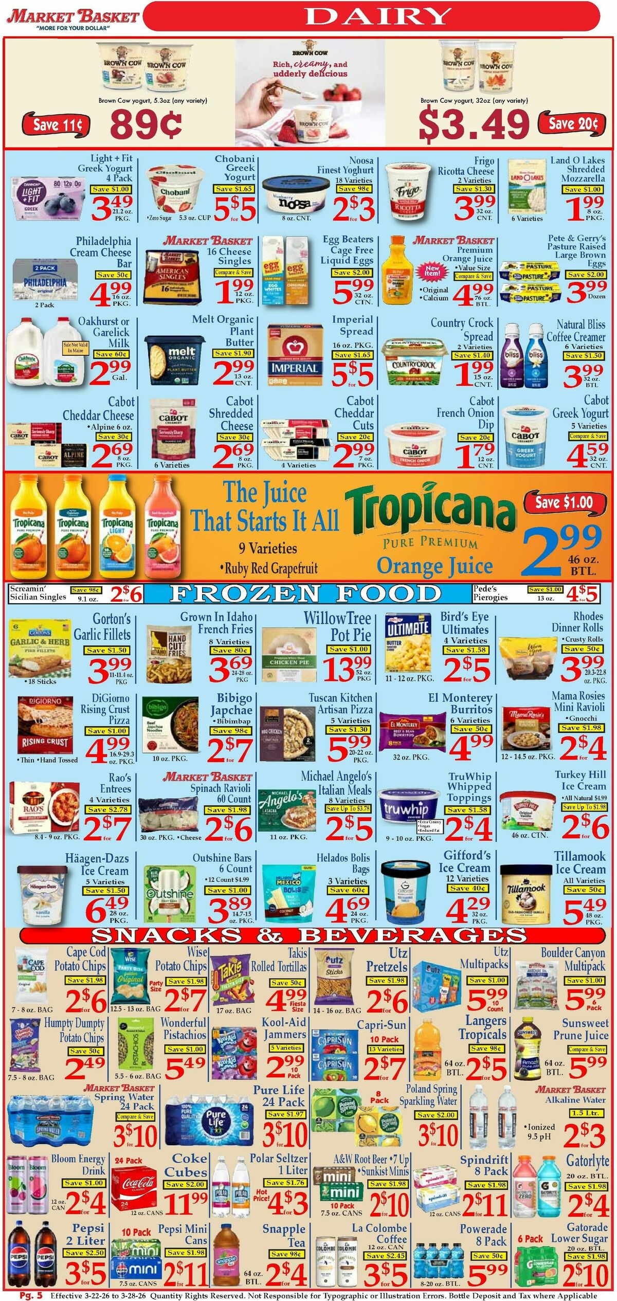 Market Basket Weekly Ad from March 22