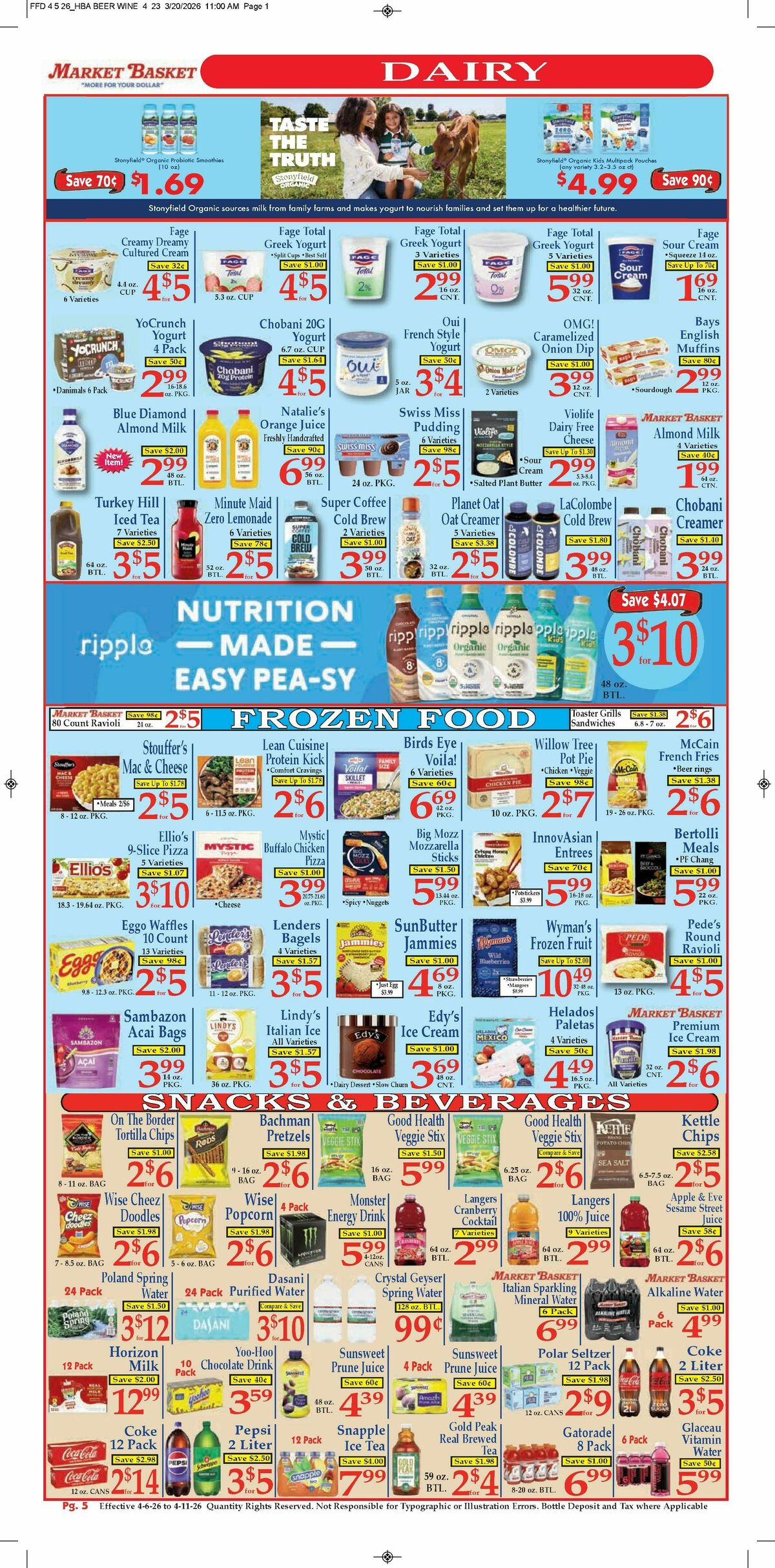 Market Basket Weekly Ad from April 6