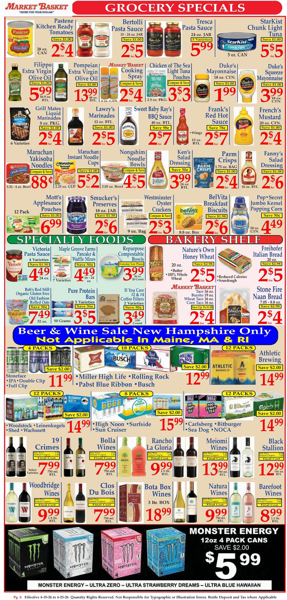 Market Basket Weekly Ad from April 19