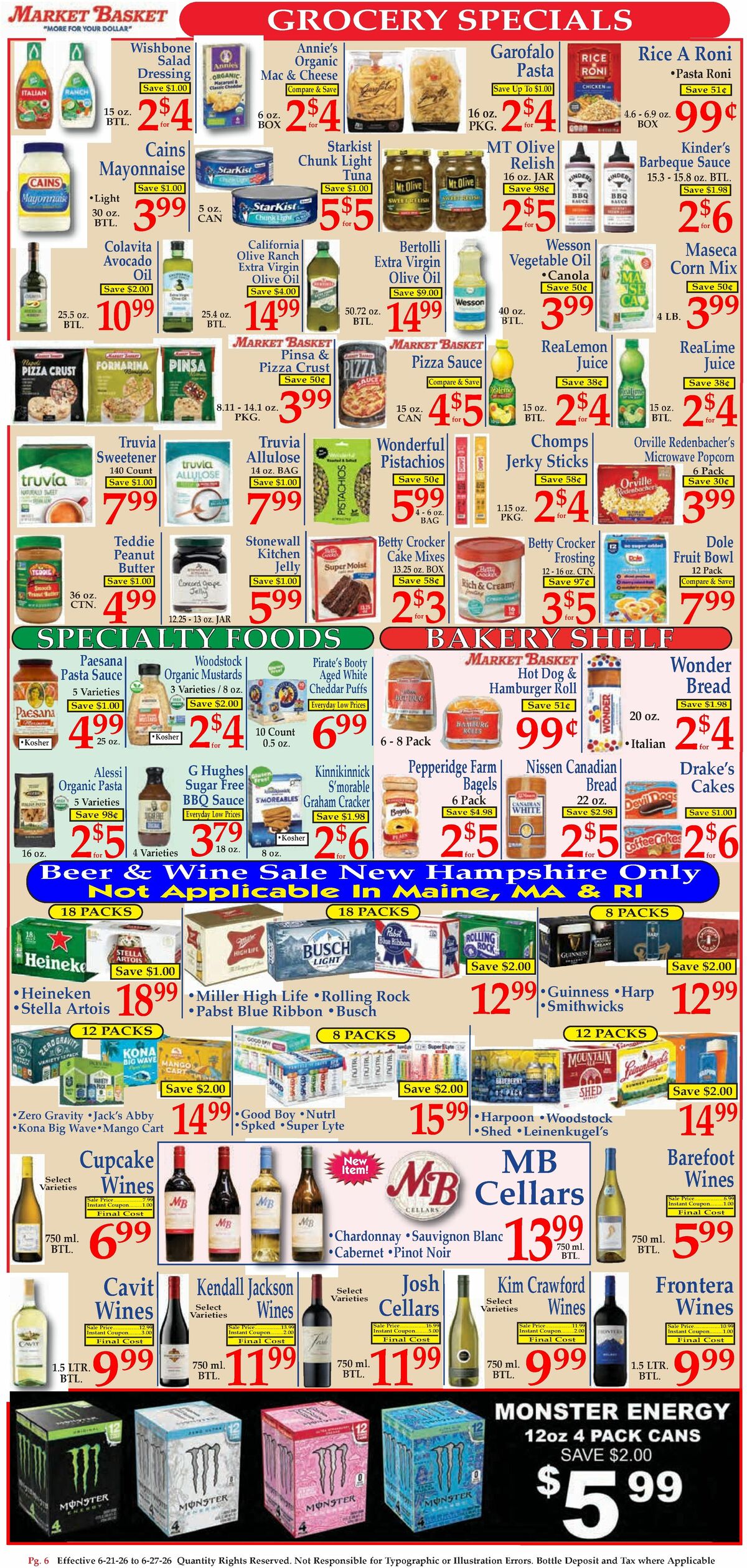 Market Basket Weekly Ad from June 21