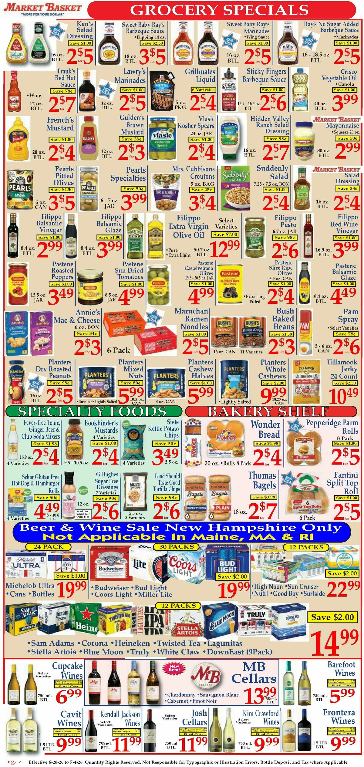 Market Basket Weekly Ad from June 28