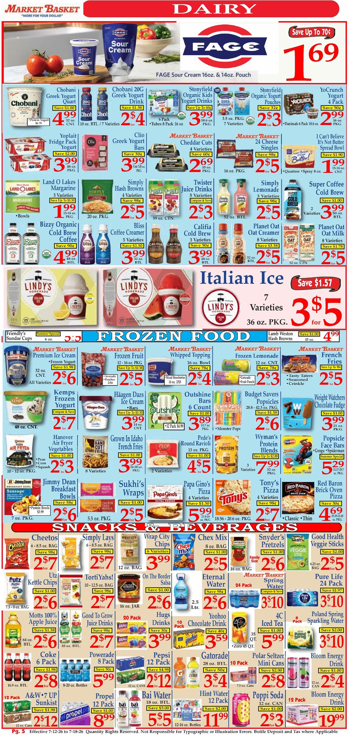 Market Basket Weekly Ad from July 12
