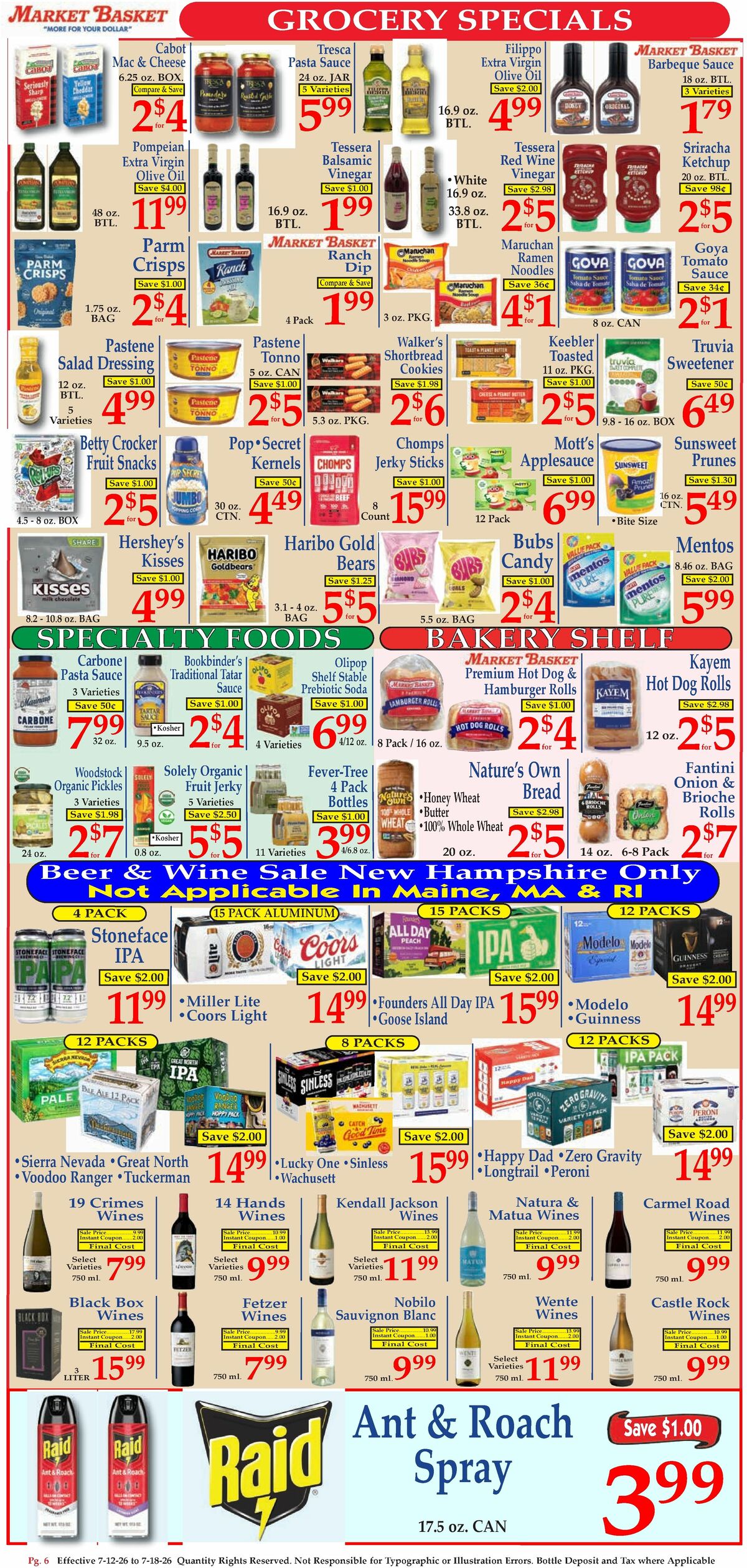 Market Basket Weekly Ad from July 12